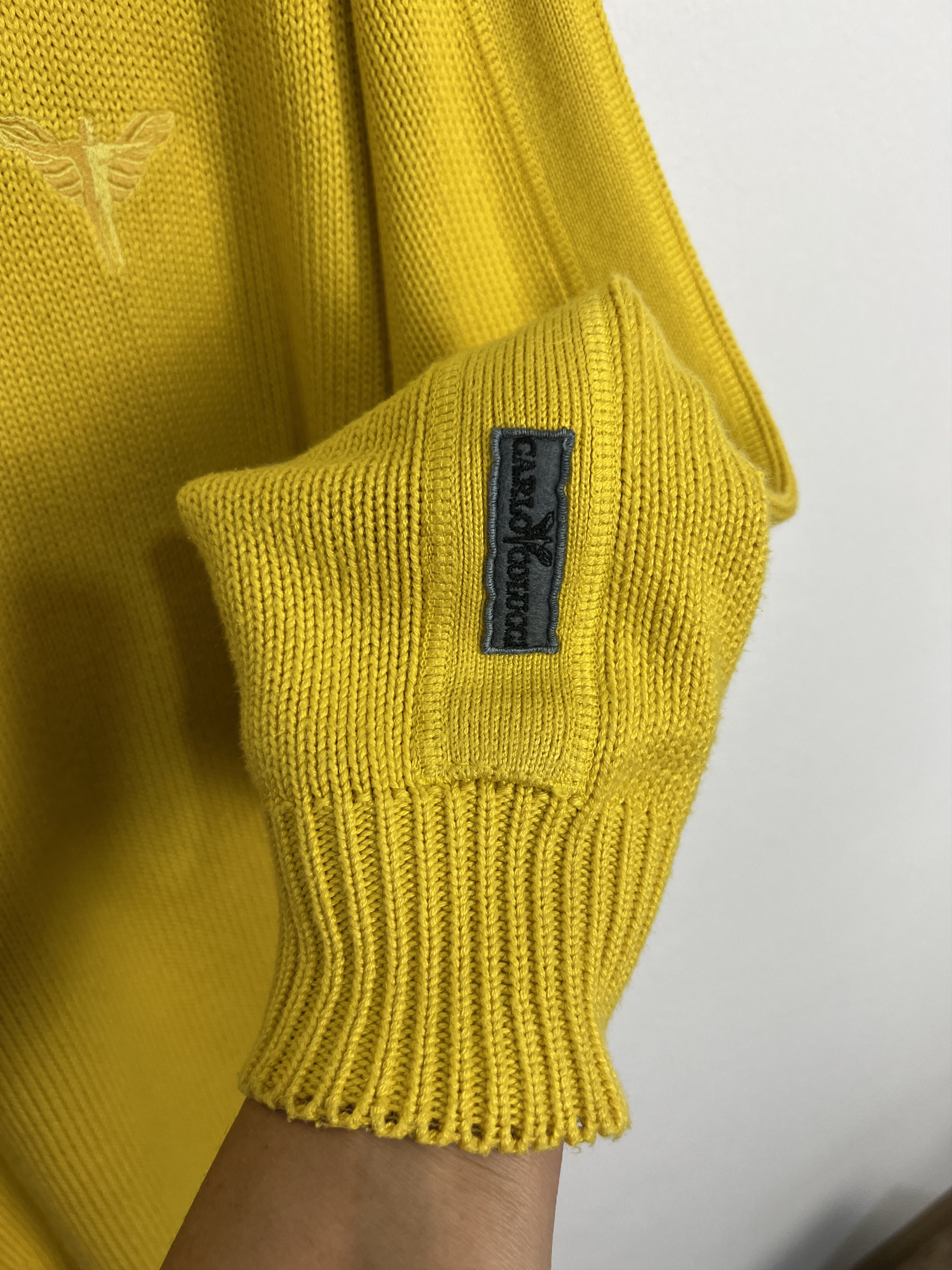 Carlo Colucci Vintage Carlo Colucci Yellow Knit Sweater Pullover Mens Size US XL / EU 56 / 4 - 4 Thumbnail