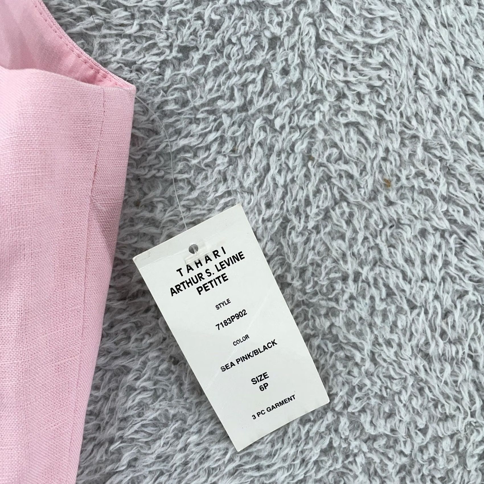 Vintage Tahari Lined Blouse Womens Petite 6P Pink Sleeveless Linen Blend Camisole Tank Shirt Womens Casual Size M / US 6-8 / IT 42-44 - 7 Thumbnail