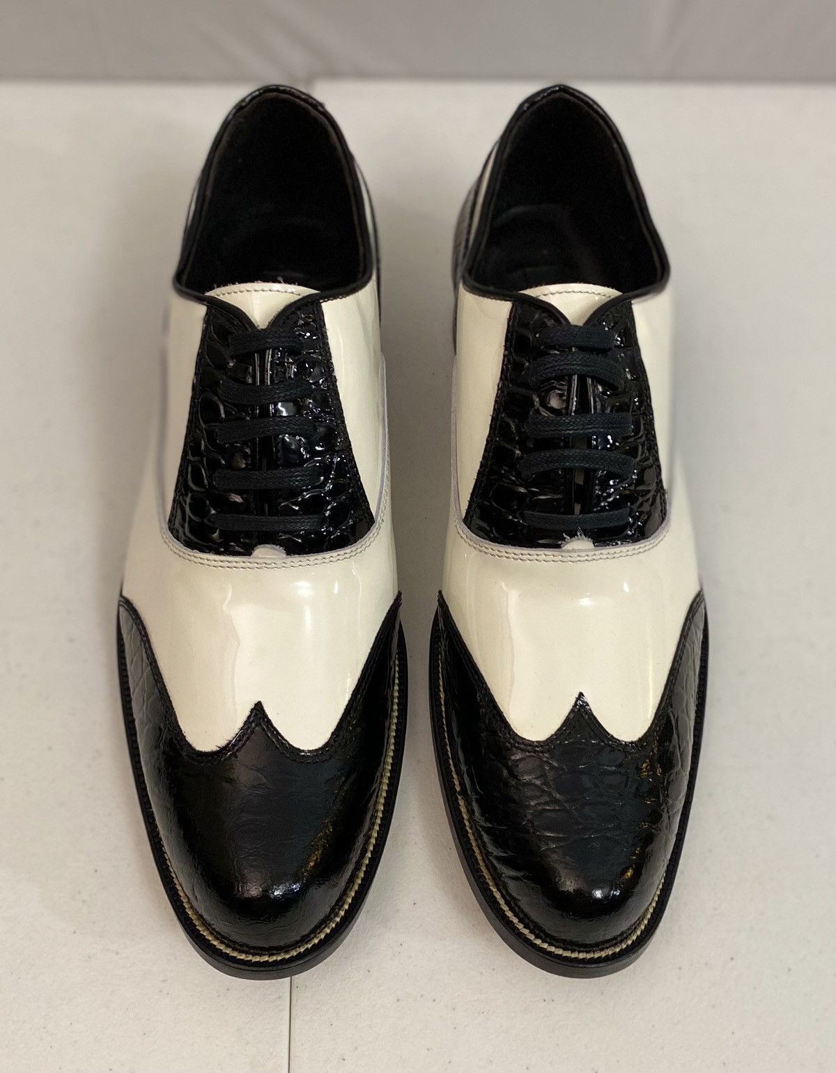 Dsquared2 Dsquared2 🇮🇹 Croc stampo/Patent Spectator Brogue oxford 7 NEW Size US 7 / EU 40 - 16 Thumbnail