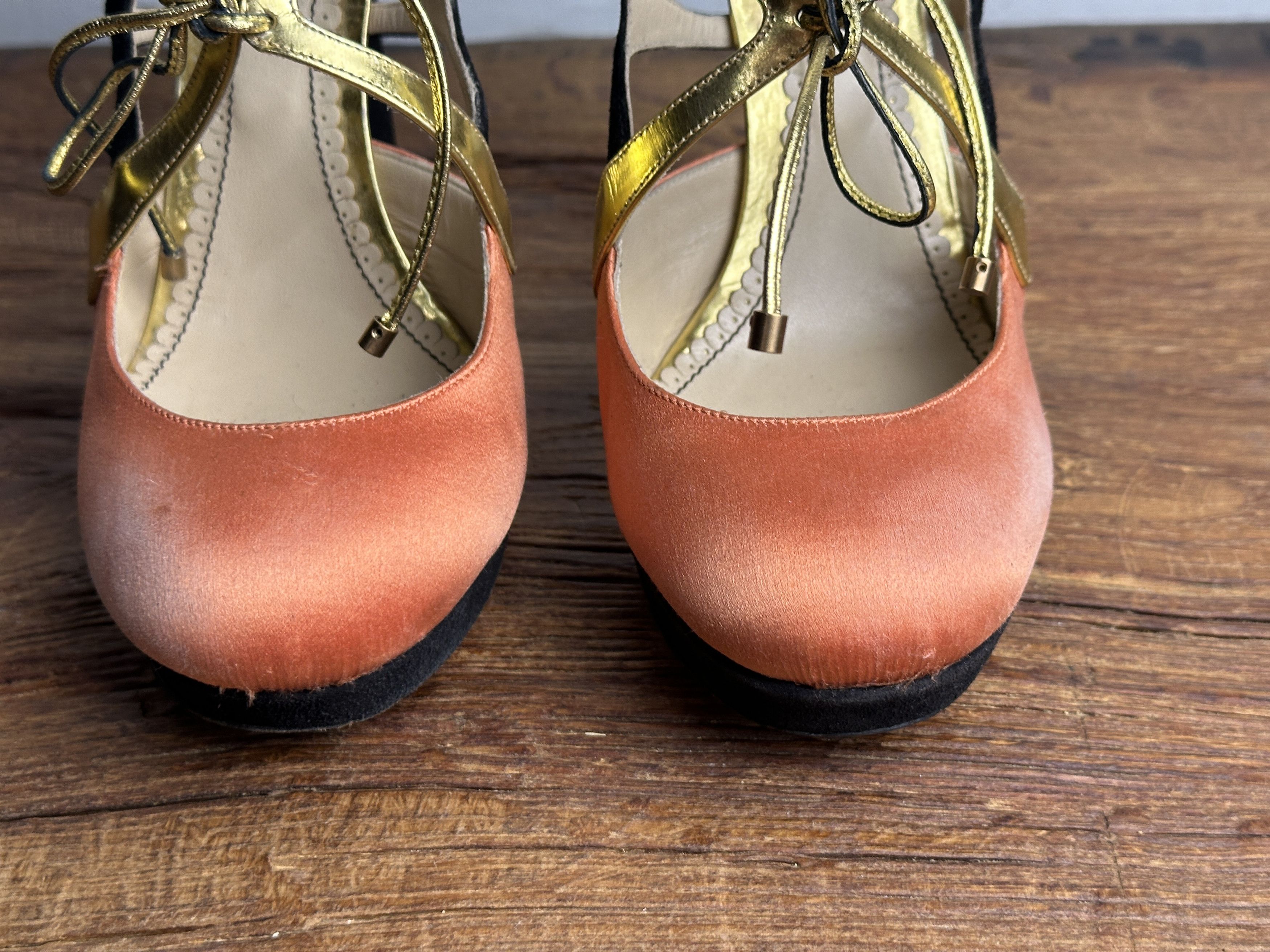 John Galliano John Galliano Archive Silk/Suede High Heeled Shoes Size US 9.5 / IT 39.5 - 13 Thumbnail