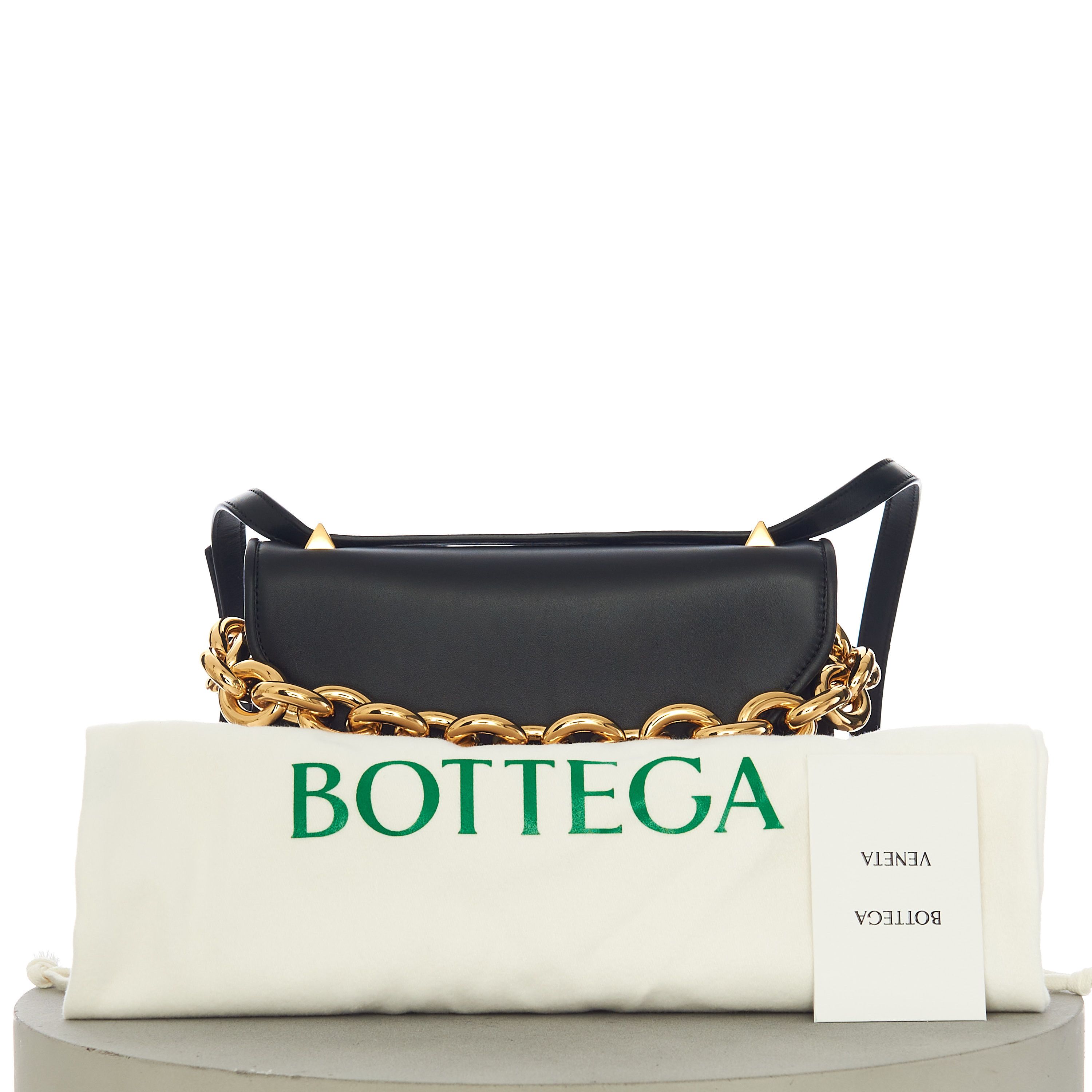 Bottega Veneta MOUNT Small Envelope Chain Bag In Black Leather Size ONE SIZE - 11 Thumbnail