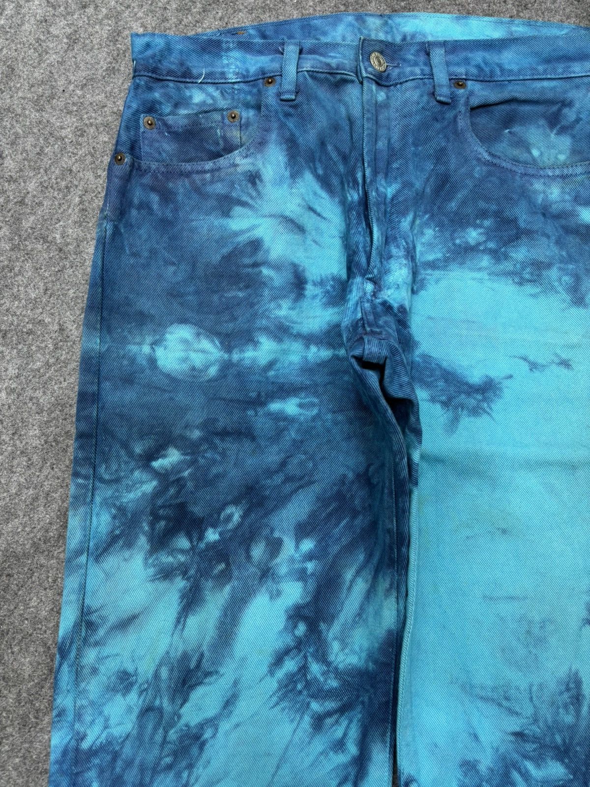 Designer 💥Vintage GO WEST Very Rare Tye Dye Sick Floral Denim F674 Size US 31 - 4 Thumbnail