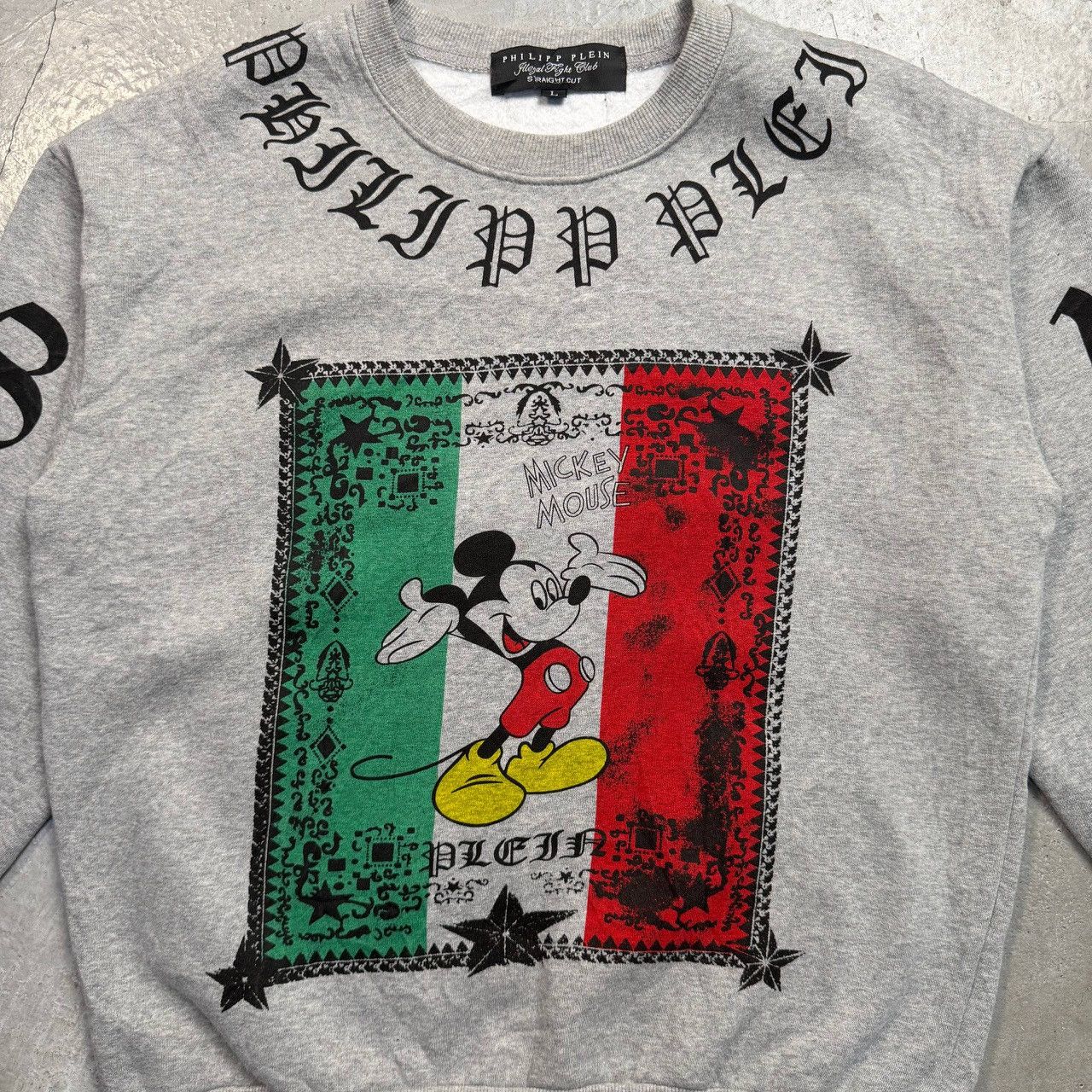 Philipp Plein Philipp Plein x Mickey Mouse "Italian Flag" Sweatshirt Size US L / EU 52-54 / 3 - 5 Thumbnail