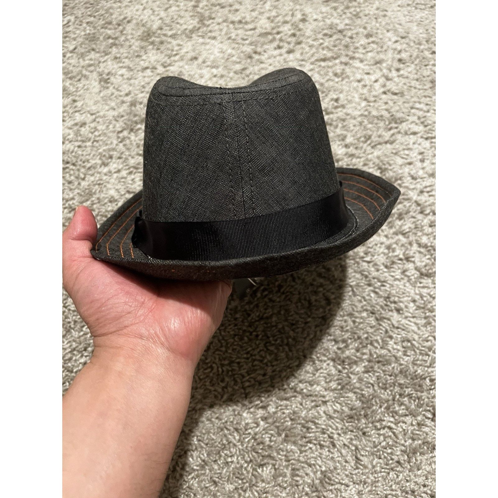 Goorin Bros. Goorin Bros Denim Fedora Hat Medium Gray Trilby Mens NWT Size ONE SIZE - 4 Thumbnail