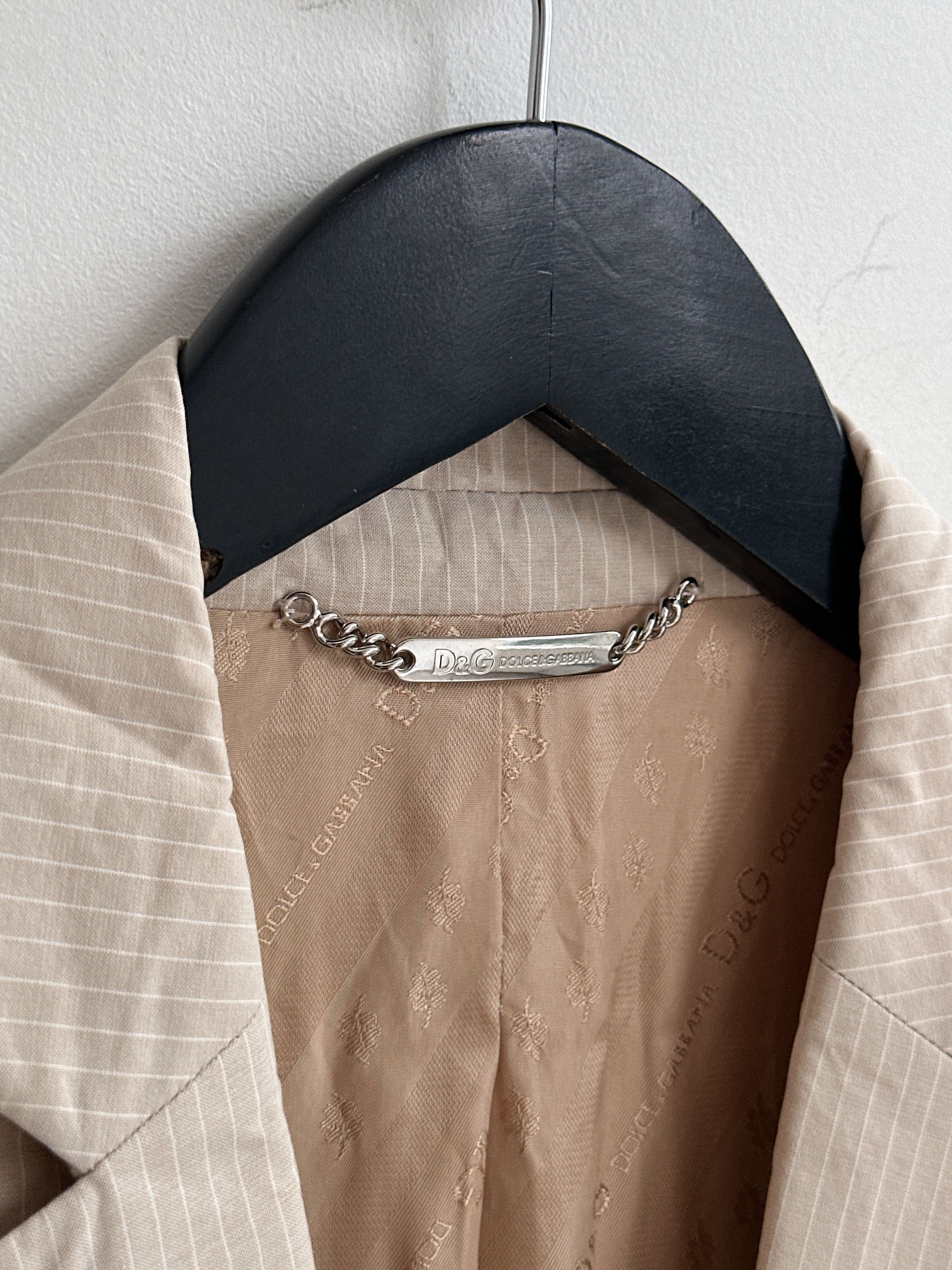 Dolce & Gabbana Dolce & Gabbana D&G Beige Blazer Jacket Size 48R - 6 Thumbnail