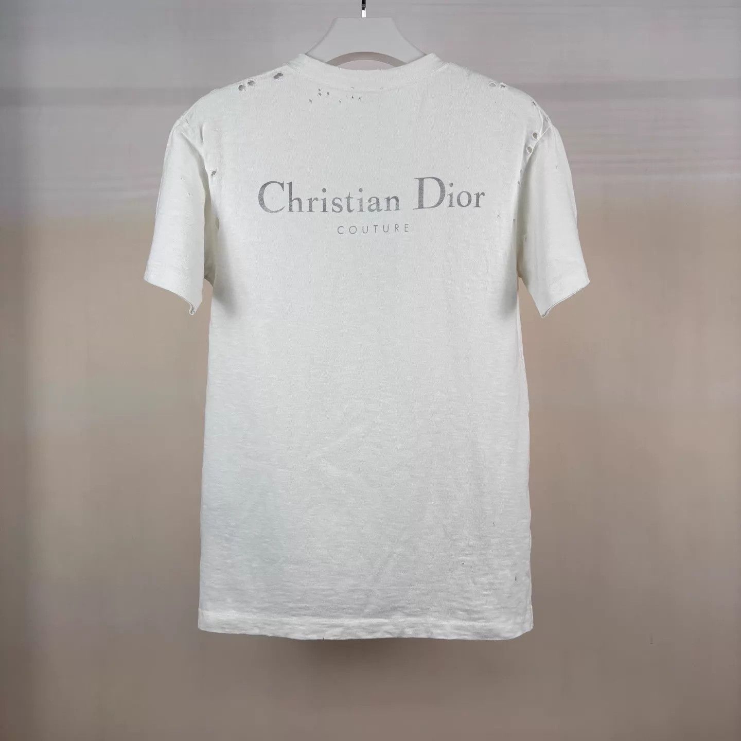Dior Dior Distressed Logo Print Short Sleeve Tee XS Size US XS / EU 42 / 0 - 2 Thumbnail