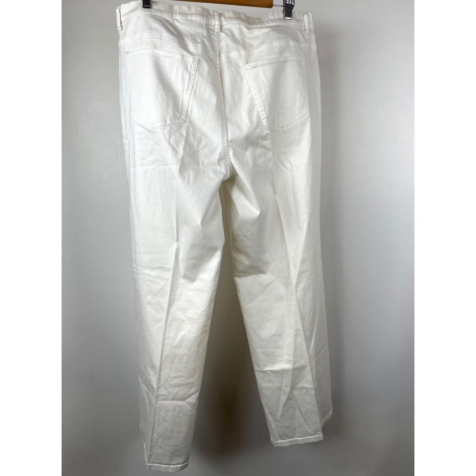 Talbots Talbots Jeans Womens 18W White Cotton Blend Zip Fly Button Front Five Pockets Size 40" / US 18 - 4 Thumbnail