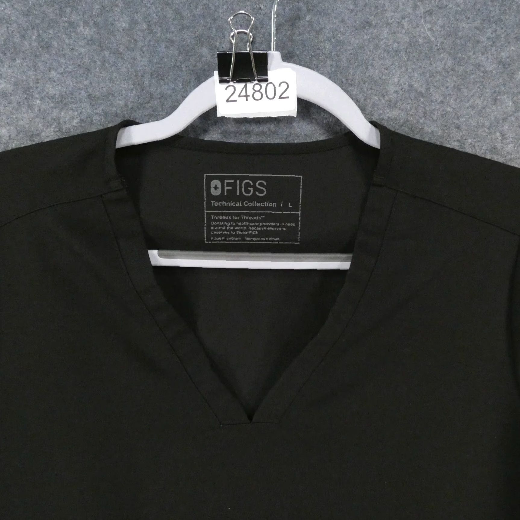 Vintage FIGS Scrub Top Womens Large Technical Collection Black w Pockets XS? Size L / US 10 / IT 46 - 2 Thumbnail