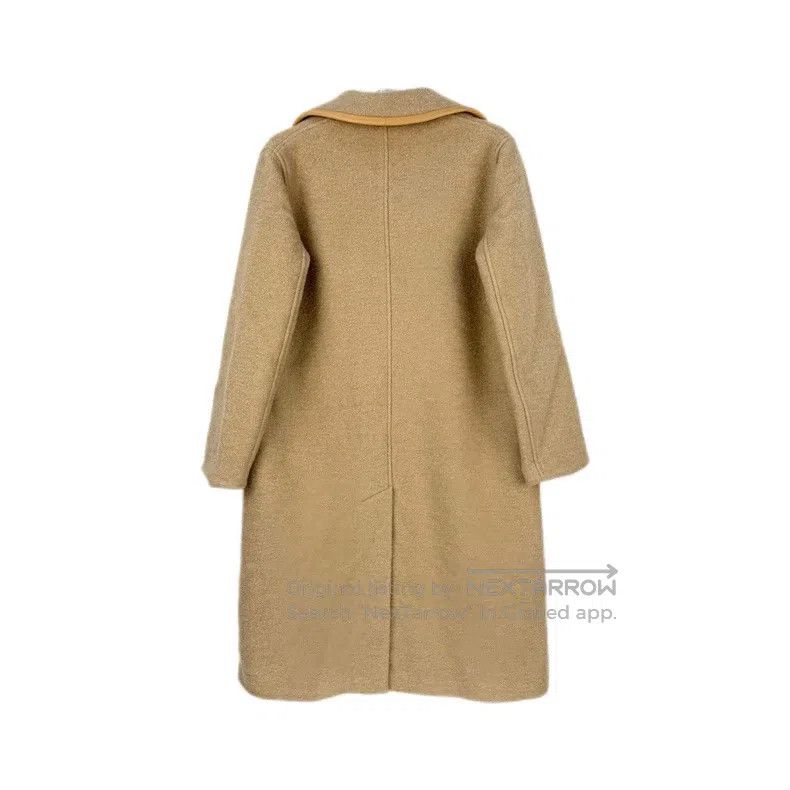 Hermes Hermes Camel Leather Patch Camel Hair Tweed Coat Size XS / US 0-2 / IT 36-38 - 2 Thumbnail