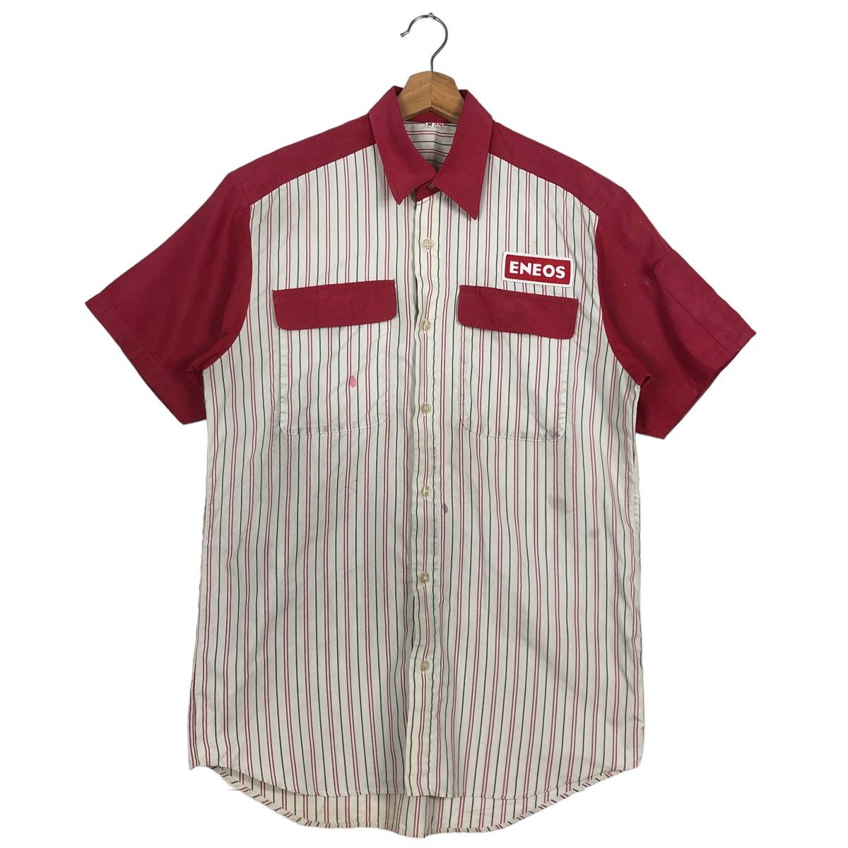 Japanese Brand 🔥90’s True Vintage Distressed Work Jacket Eneos Japan Size US M / EU 48-50 / 2 - 2 Thumbnail