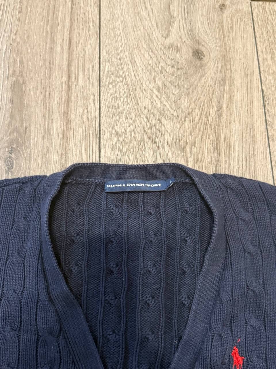 Ralph Lauren Sport Ralph Lauren Sport cable knit cardigan, size L womens blue Size L / US 10 / IT 46 - 4 Thumbnail
