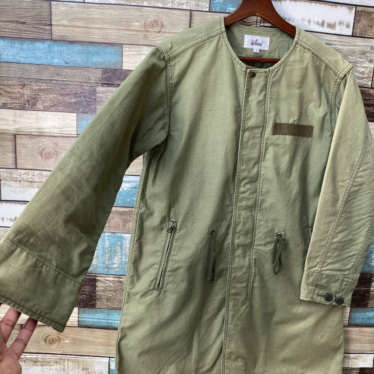 Japanese Brand DE'LAVE JAPAN PARKA FADED GREEN MILITARY ROUNDNECK COLLAR Size US S / EU 44-46 / 1 - 3 Thumbnail