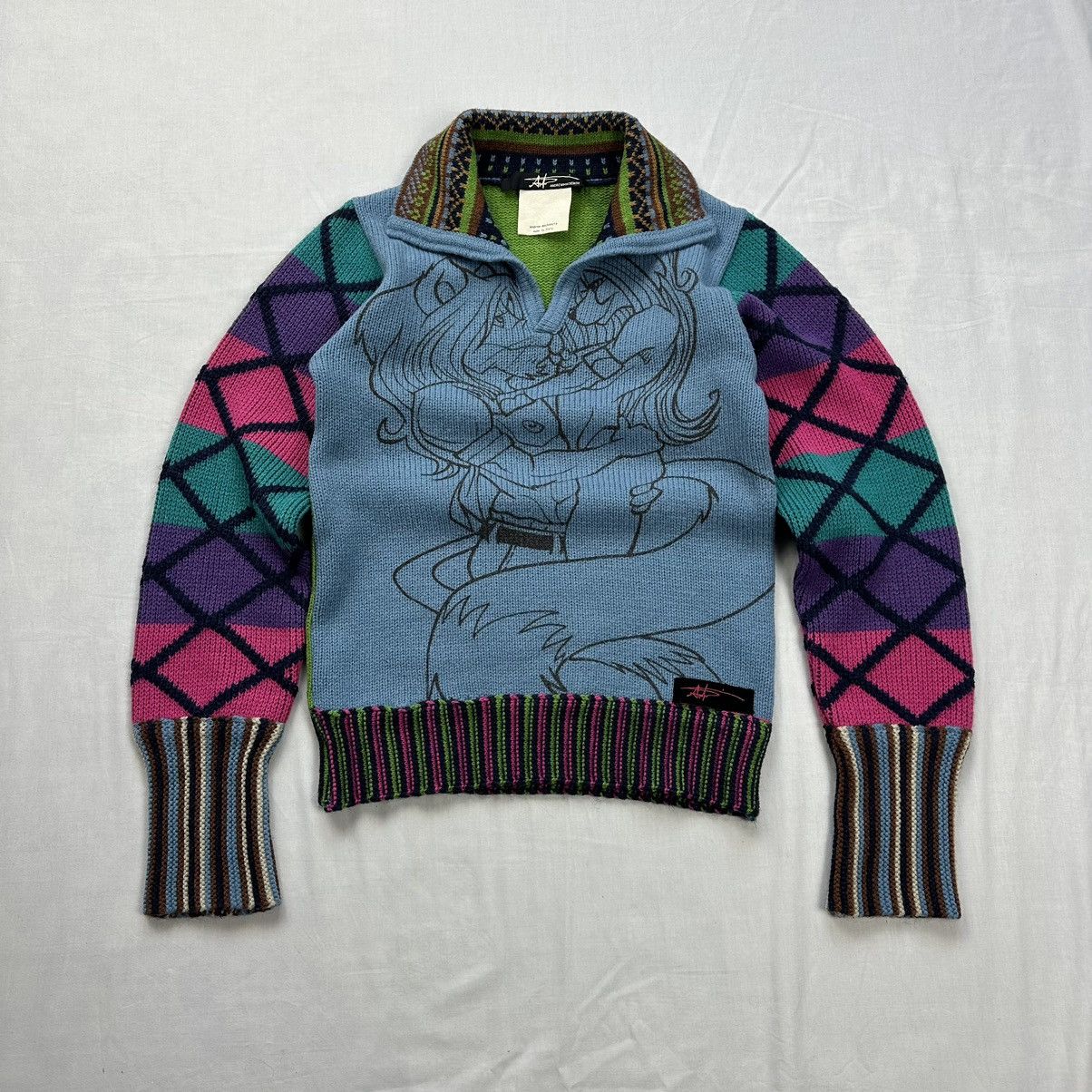 Andrew Mackenzie Andrew Mackenzie Knit Sweater Erotic Motif Early 00s Archive Size US S / EU 44-46 / 1 - 2 Thumbnail