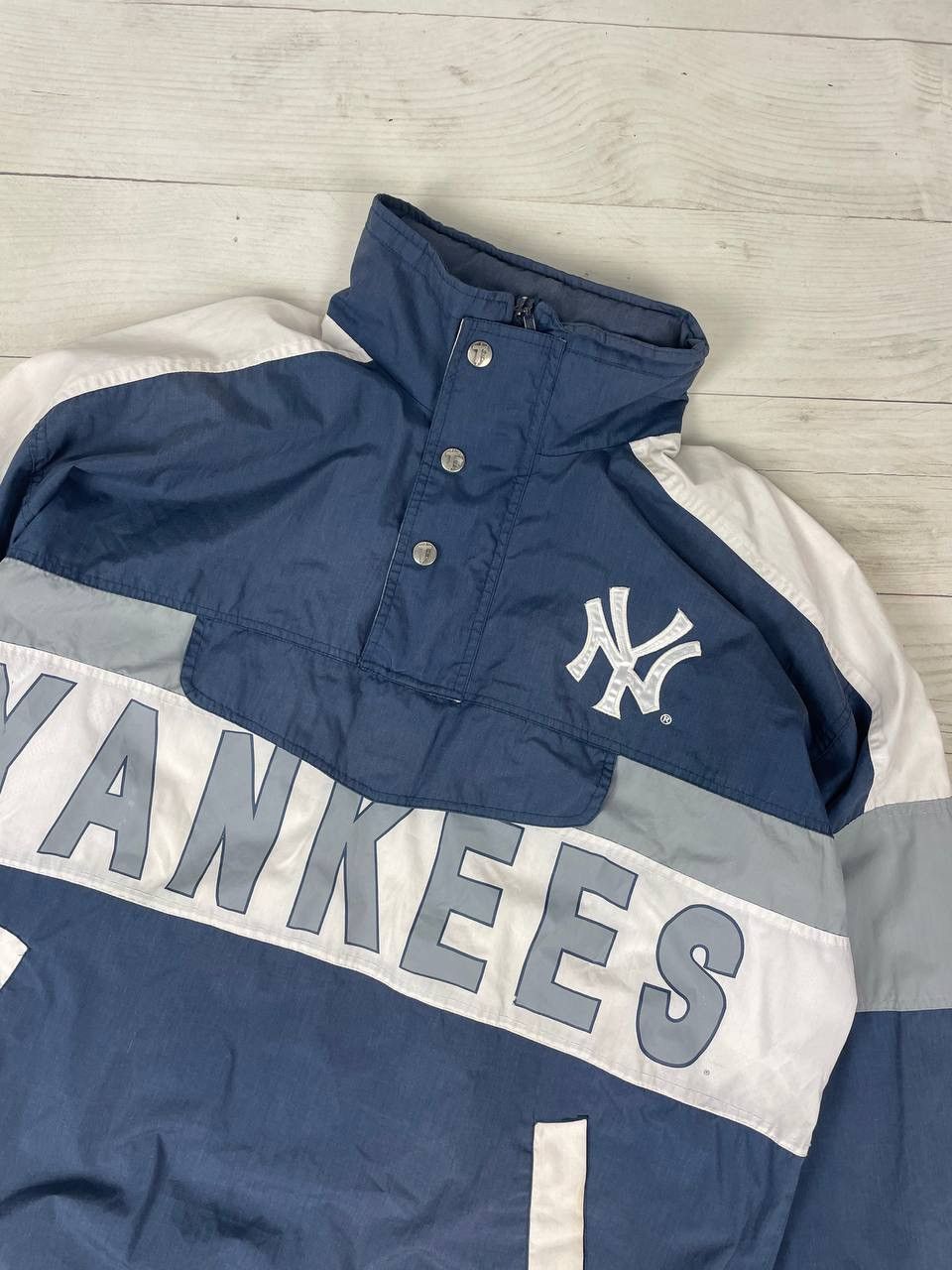 New York Yankees Vintage 90S New York Yankees Twins Apparel Nylon Jacket Size US XL / EU 56 / 4 - 2 Thumbnail