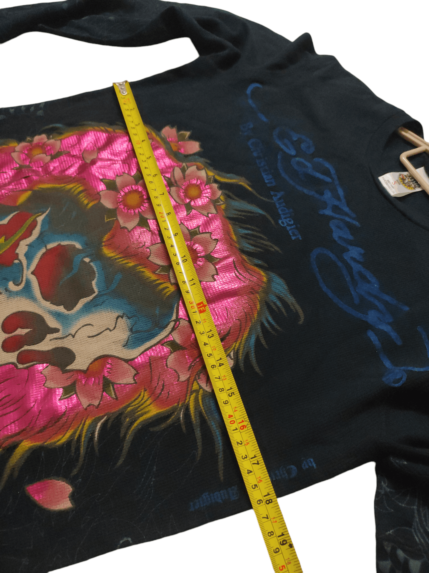 Christian Audigier × Ed Hardy Ed Hardy Long Sleeve Tshirt Blue Black Size US M / EU 48-50 / 2 - 3 Thumbnail