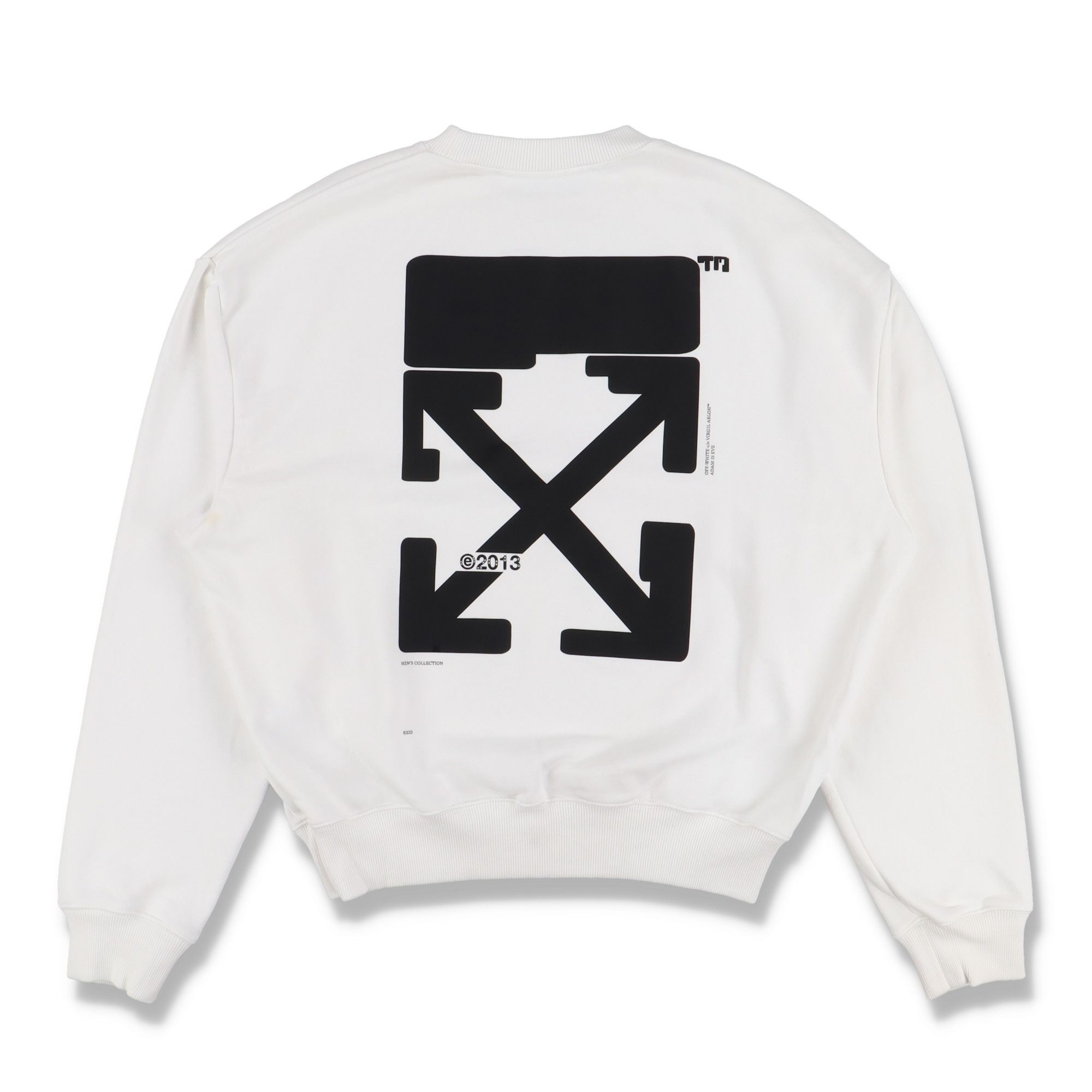 White Tech Marker Arrows Logo Oversized Sweatshirt