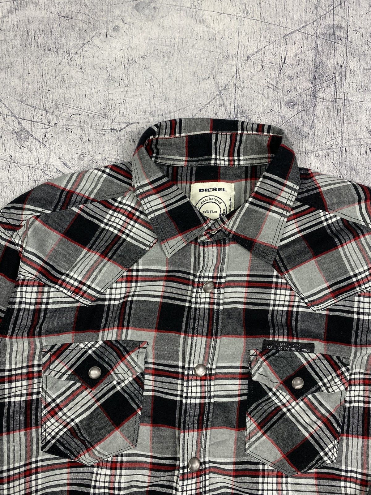 Diesel Vintage Diesel Designer Checkered Button Up Shirt Size US M / EU 48-50 / 2 - 6 Thumbnail