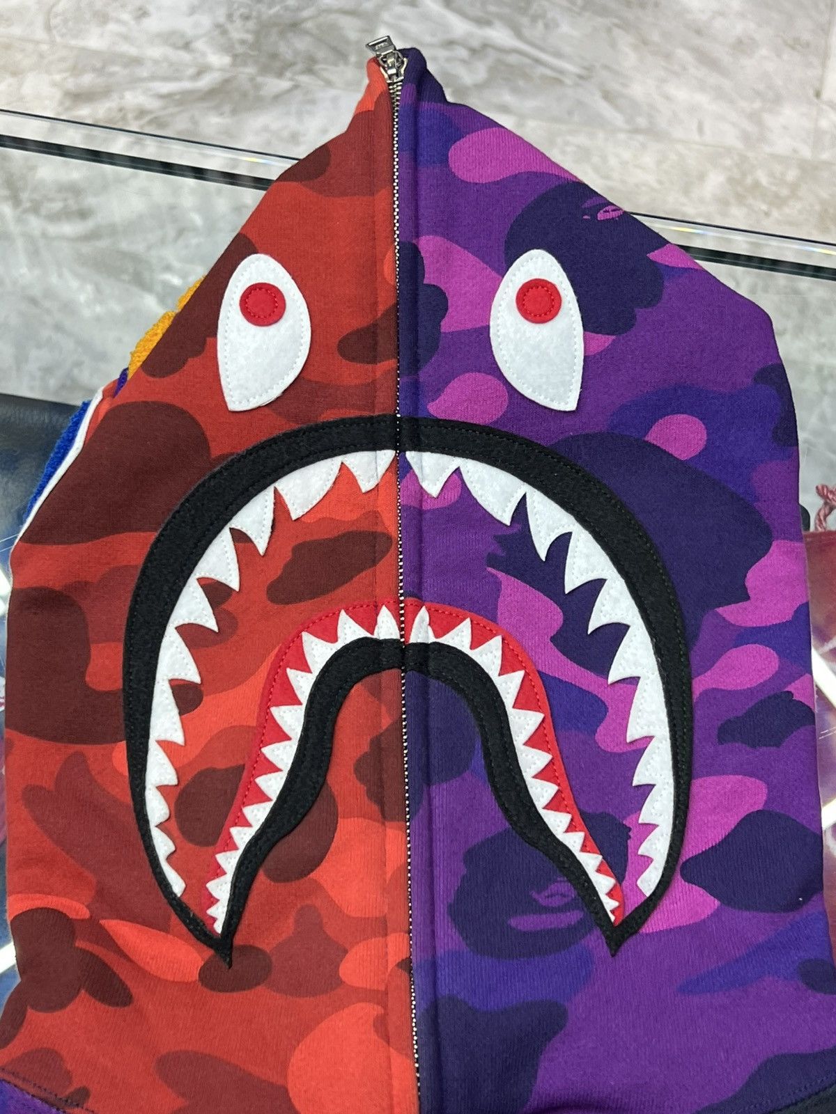 Bape Bape Color Camo Crazy Shark Full Zip Hoodie Size US XL / EU 56 / 4 - 11 Thumbnail