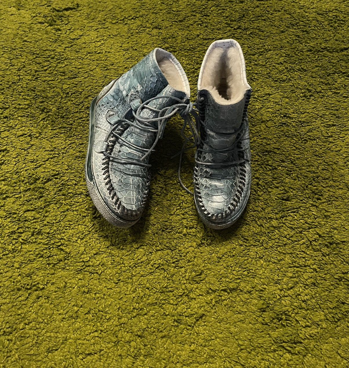If Six Was Nine Karma of Charme avant garde snakeskin pattern winter boots Size US 6 / IT 36 - 2 Thumbnail