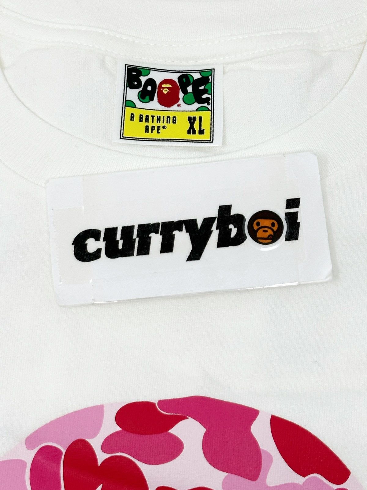 Bape BAPE ABC Camo By Bathing Ape Tee White/Pink Size US XL / EU 56 / 4 - 5 Thumbnail