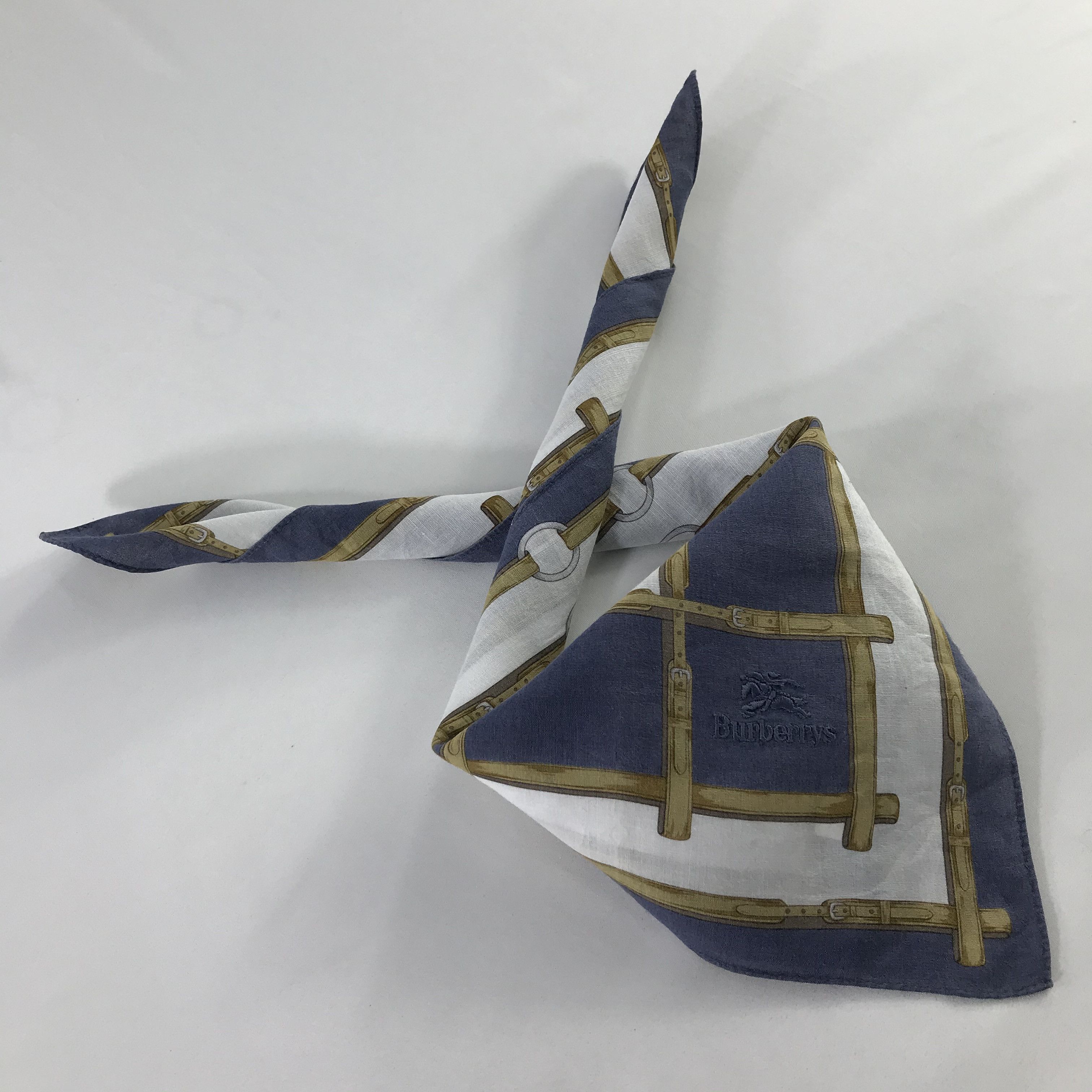Burberry × Vintage Burberry Bandana / Handkerchief / Neckerchief - S396 Size ONE SIZE - 4 Thumbnail