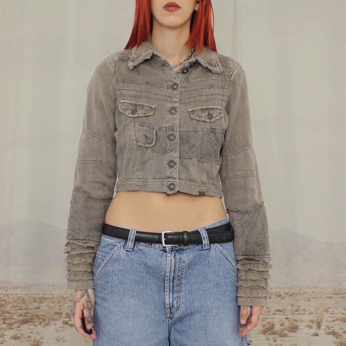 🏰CROP GRAY JACKET🏰