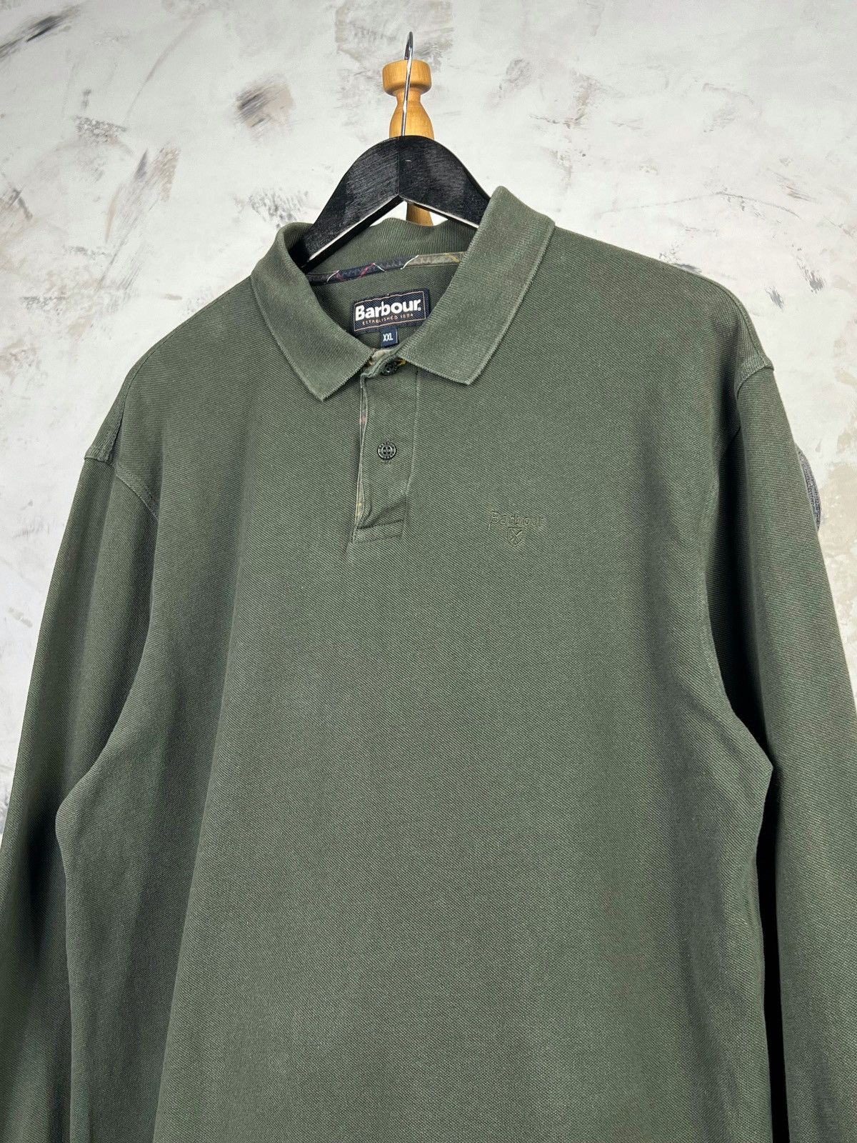 Barbour Barbour Long Sleeve Polo Shirt Size XL - XXL Size US XXL / EU 58 / 5 - 3 Thumbnail