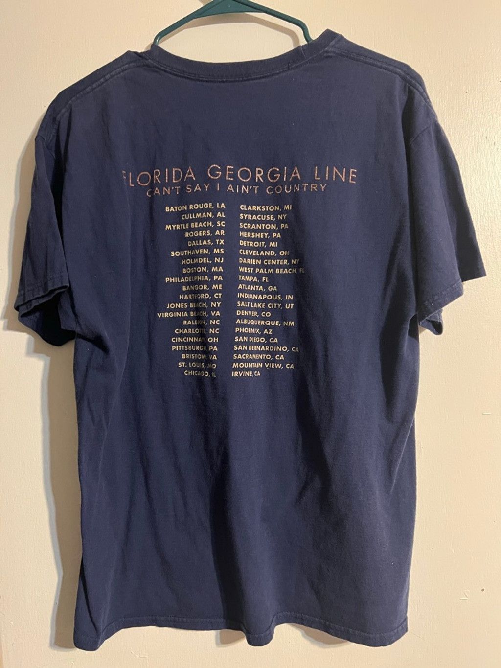 Hanes Men's Hanes Florida Georgia Line Navy Short Sleeve Tee L Size US L / EU 52-54 / 3 - 2 Thumbnail