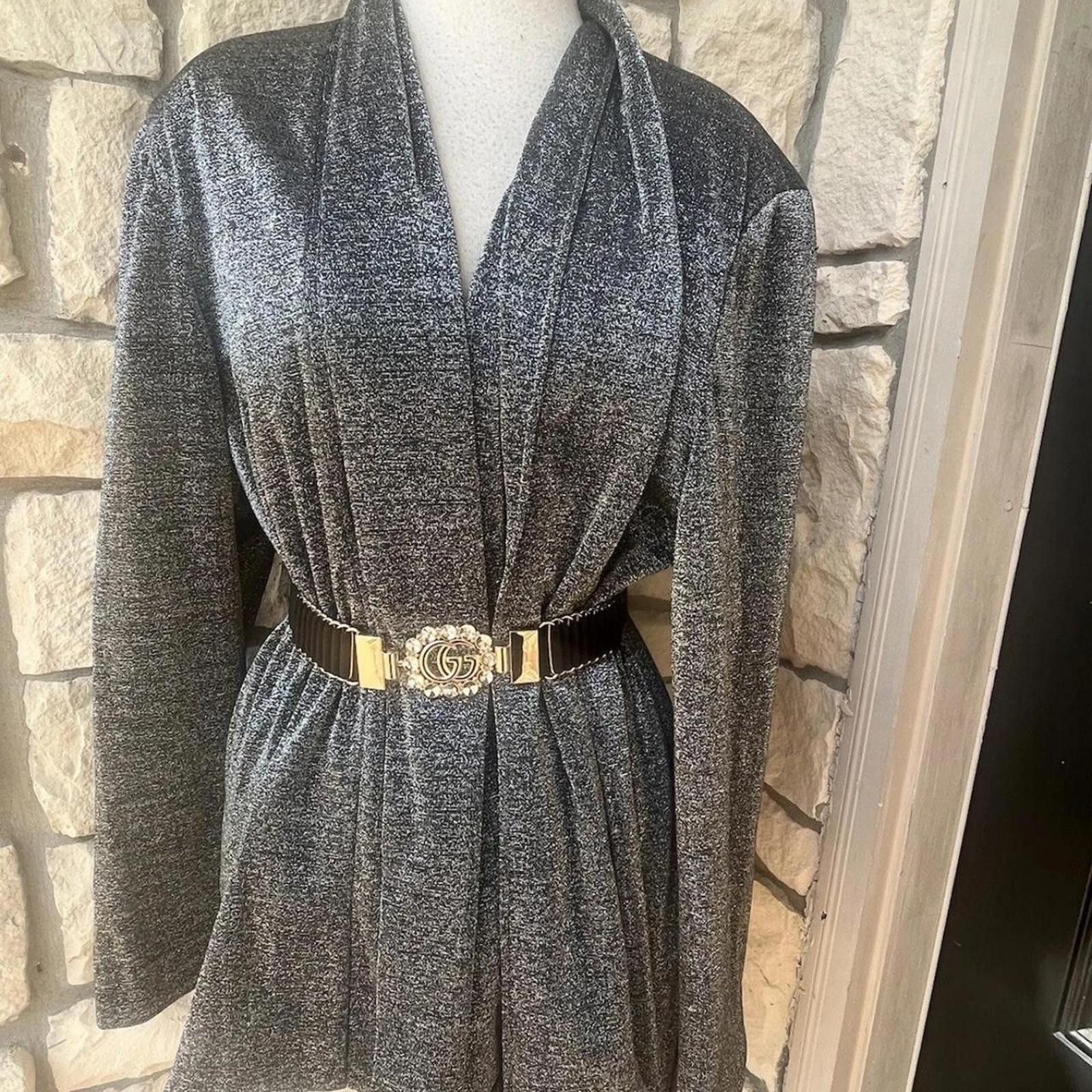Other Cardigan Vintage Silver Metallic Womens large/xl Size XL / US 12-14 / IT 48-50 - 1 Thumbnail