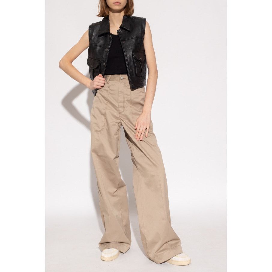 Diesel NWT Diesel High waisted P-Bistro Wide Leg Pants $225 size 28 Size 28" / US 6 / IT 42 - 1 Thumbnail