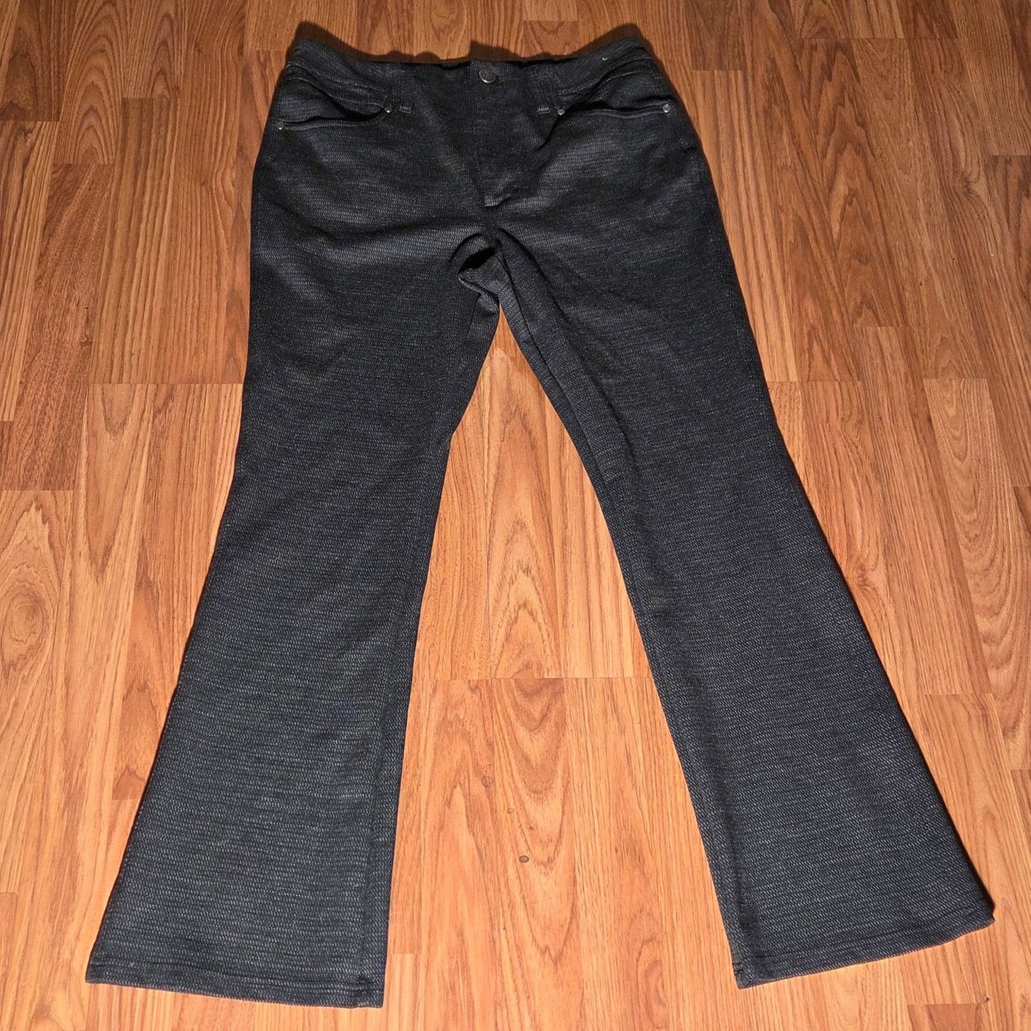 Alexander Wang Simply Vera Wang Black Pleated Wide Leg Bootcut Pants Size 34" / US 12 / IT 48 - 6 Thumbnail