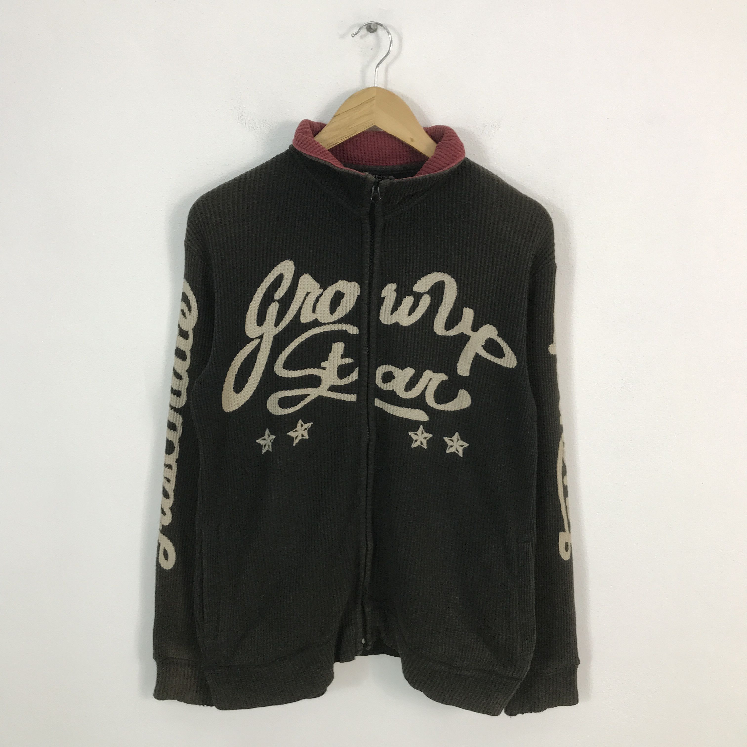 Japanese Brand japan knitwear know my one mind zipper jacket Size US L / EU 52-54 / 3 - 1 Thumbnail