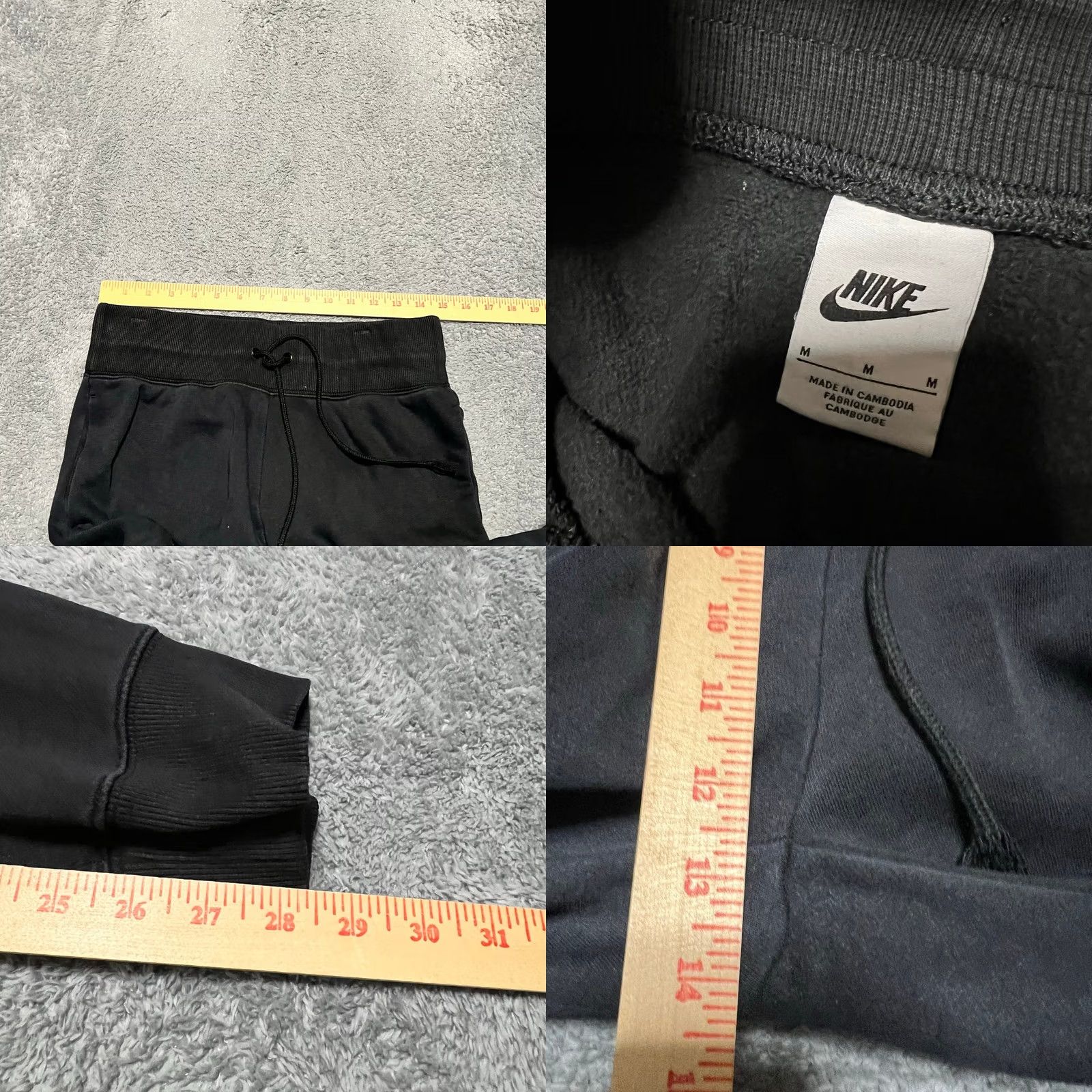 Nike Nike Pants Womens M Black Sweatpants Joggers Phoenix Fleece High Waisted Size 32" / US 10 / IT 46 - 8 Thumbnail