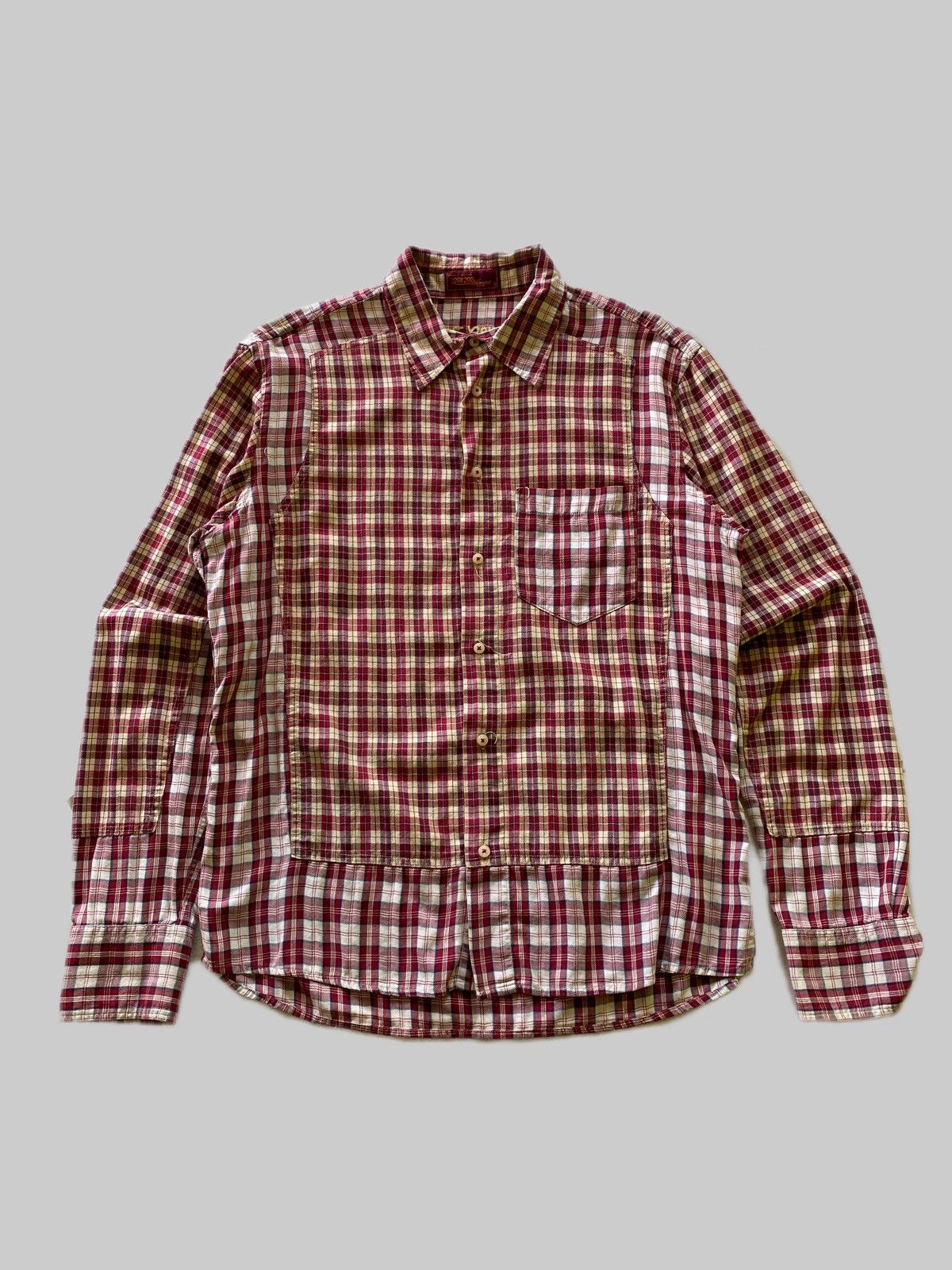 291295=Homme 291295=Homme Remake Checkered Flannel Shirt Size US M / EU 48-50 / 2 - 1 Thumbnail
