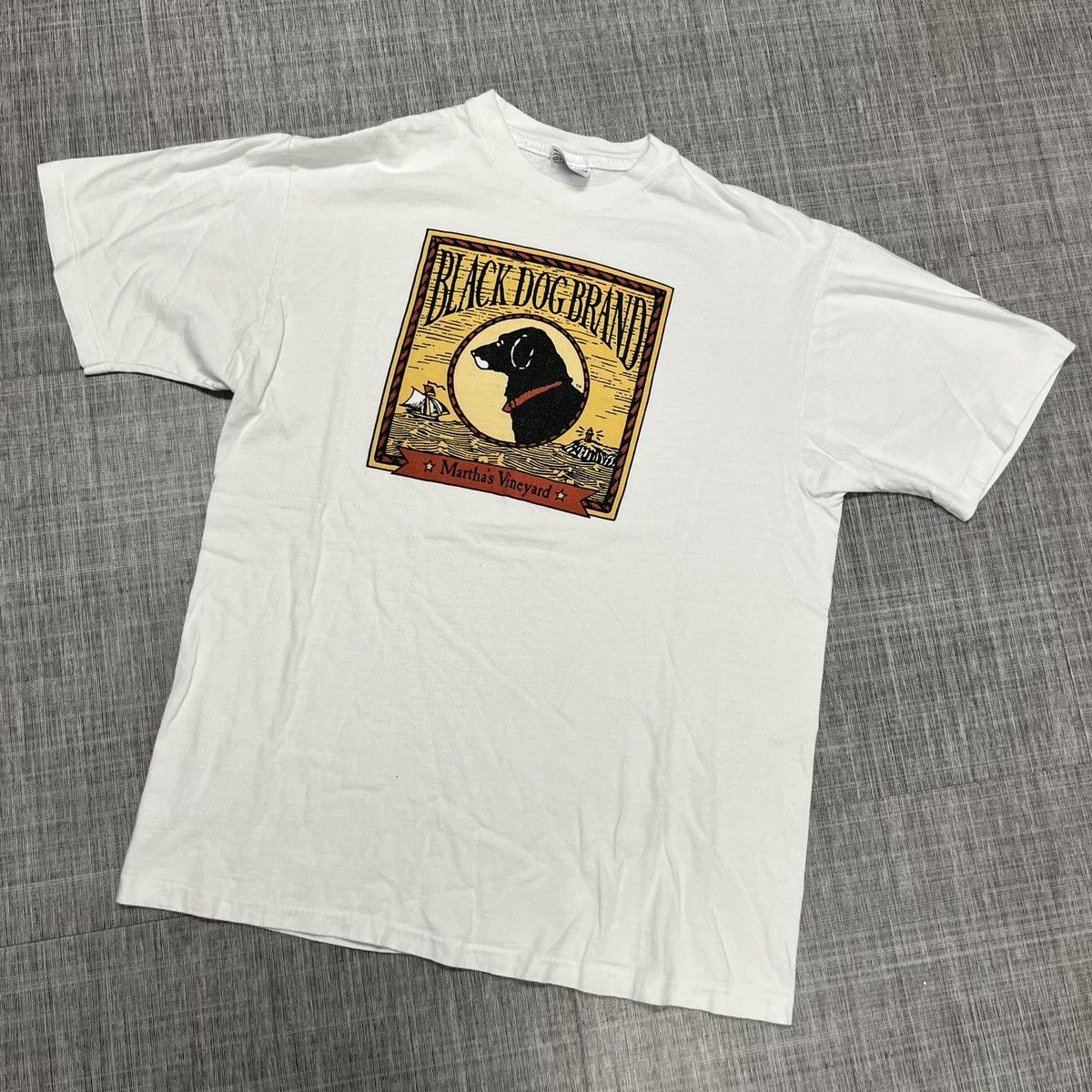 Hanes × Vintage VTG Martha’s Vineyard Black Dog Brand Tee Size US L / EU 52-54 / 3 - 1 Thumbnail