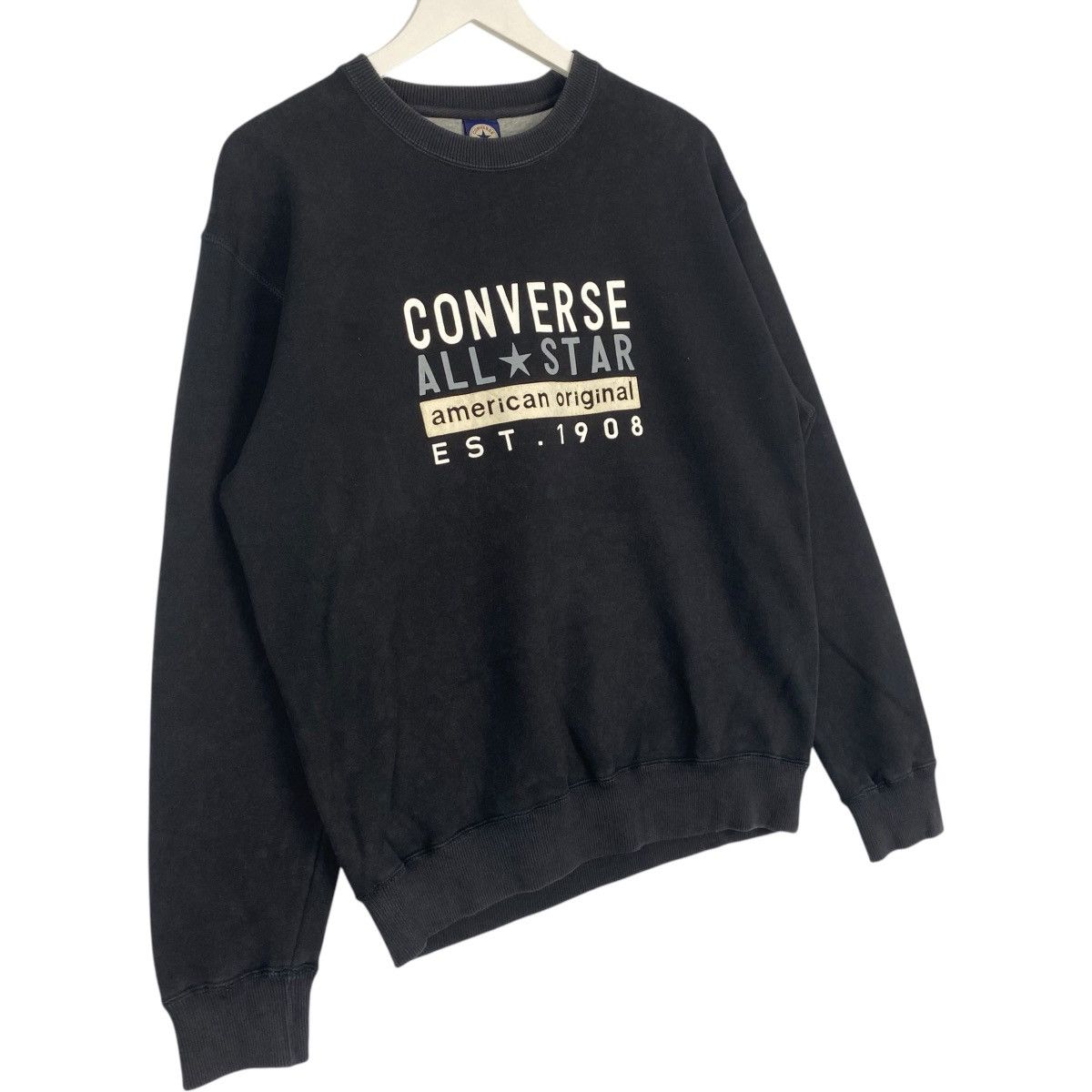 Converse Vintage Converse All Star Crewneck Sweatshirt Black Size L Size US L / EU 52-54 / 3 - 3 Thumbnail