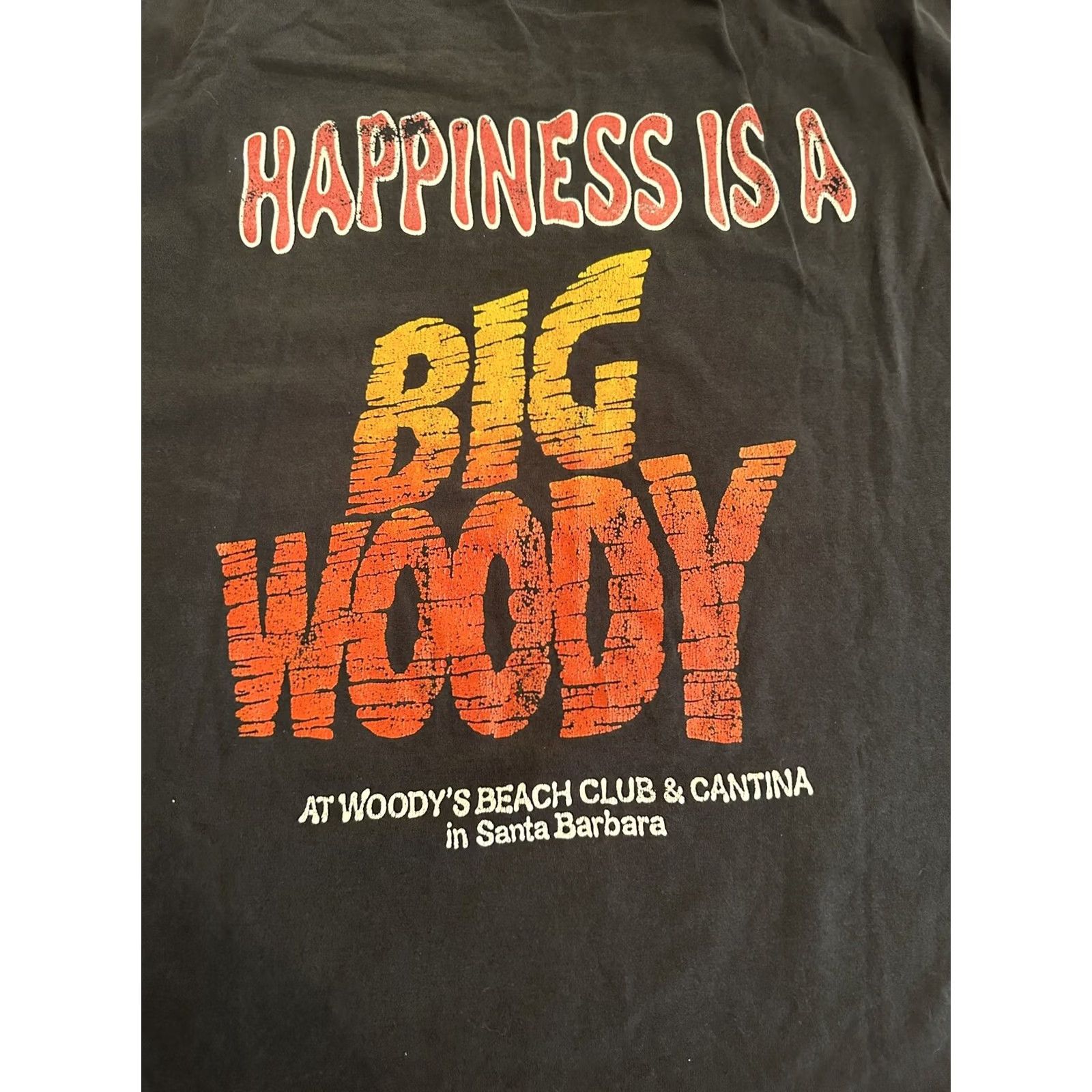 Vintage VINTAGE Santa Barbara CALIFORNIA Woody's Beach Club Cantina Men's T-Shirt 2XL Black Shirt Mens Size US XXL / EU 58 / 5 - 5 Thumbnail