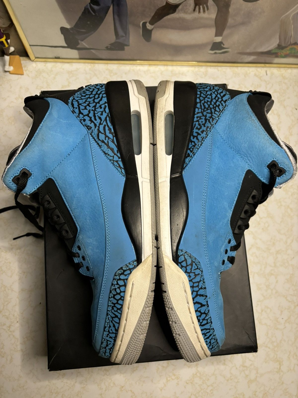 Jordan Brand Air Jordan 3 Retro Powder Blue 2014 Size US 12 / EU 45 - 4 Thumbnail