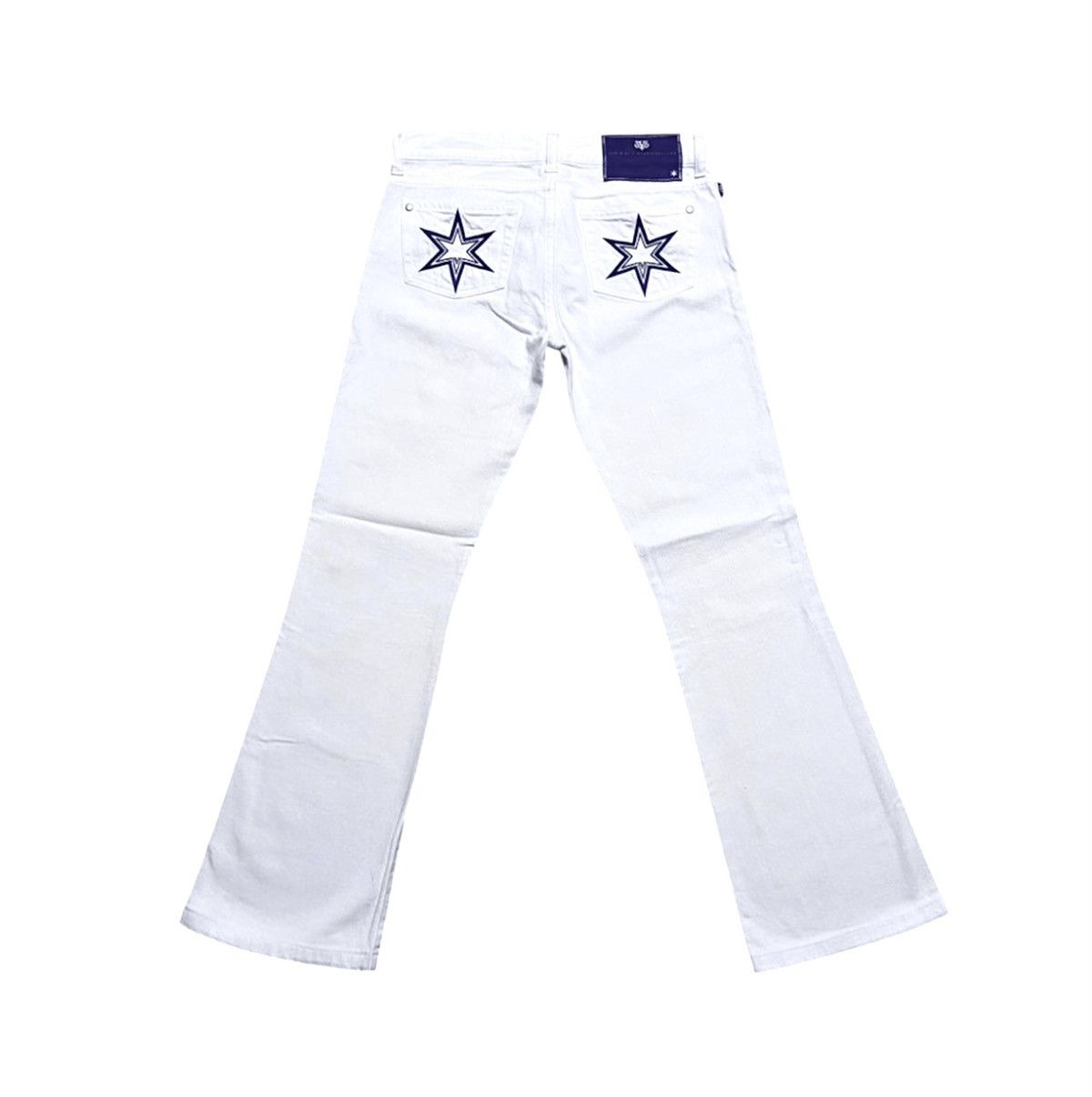 Victoria Beckham Victoria Beckham White Flared Jeans Denim Embroidered Logo Size 27" / US 4 / IT 40 - 1 Thumbnail
