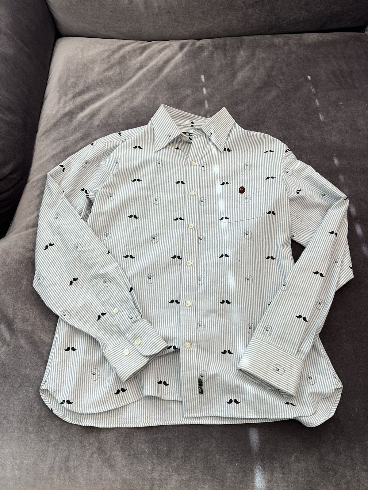 MR.BATHING APE OXFORD STRIPE BD SHIRT | bape.com