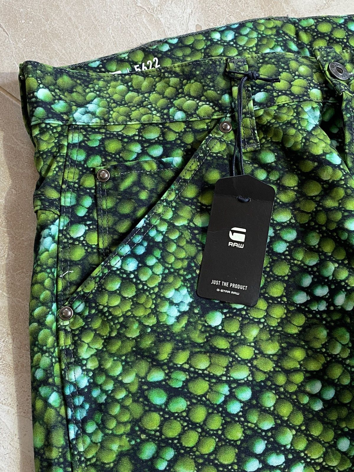 G-Star × Pharrell Pharrell & Gstar elwood 3D 5622 green iguana pants Size US 29 - 6 Thumbnail