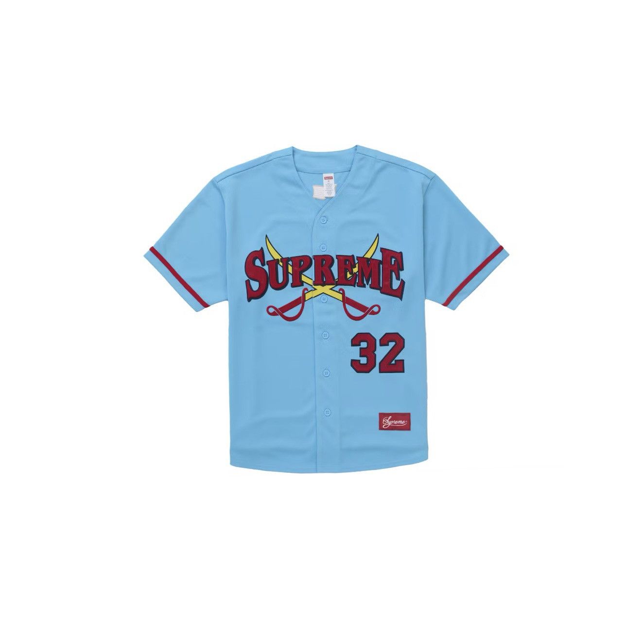 Supreme Supreme Swords Baseball Jersey Blue Size: XXL Size US XXL / EU 58 / 5 - 1 Thumbnail