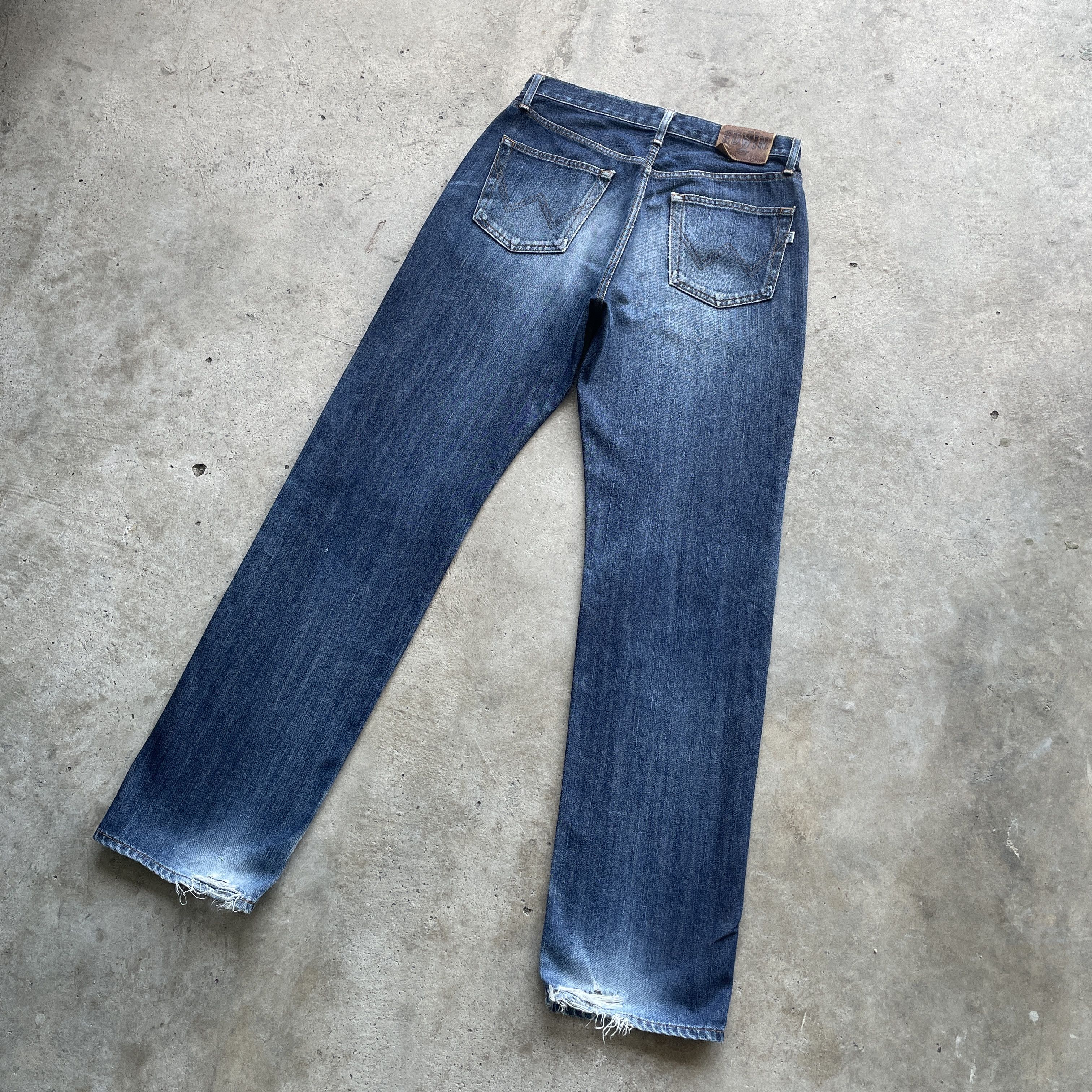 Edwin VINTAGE EDWIN 404 JAPAN FADED DENIM PANTS JEANS W31x33.5 Size US 31 - 1 Thumbnail