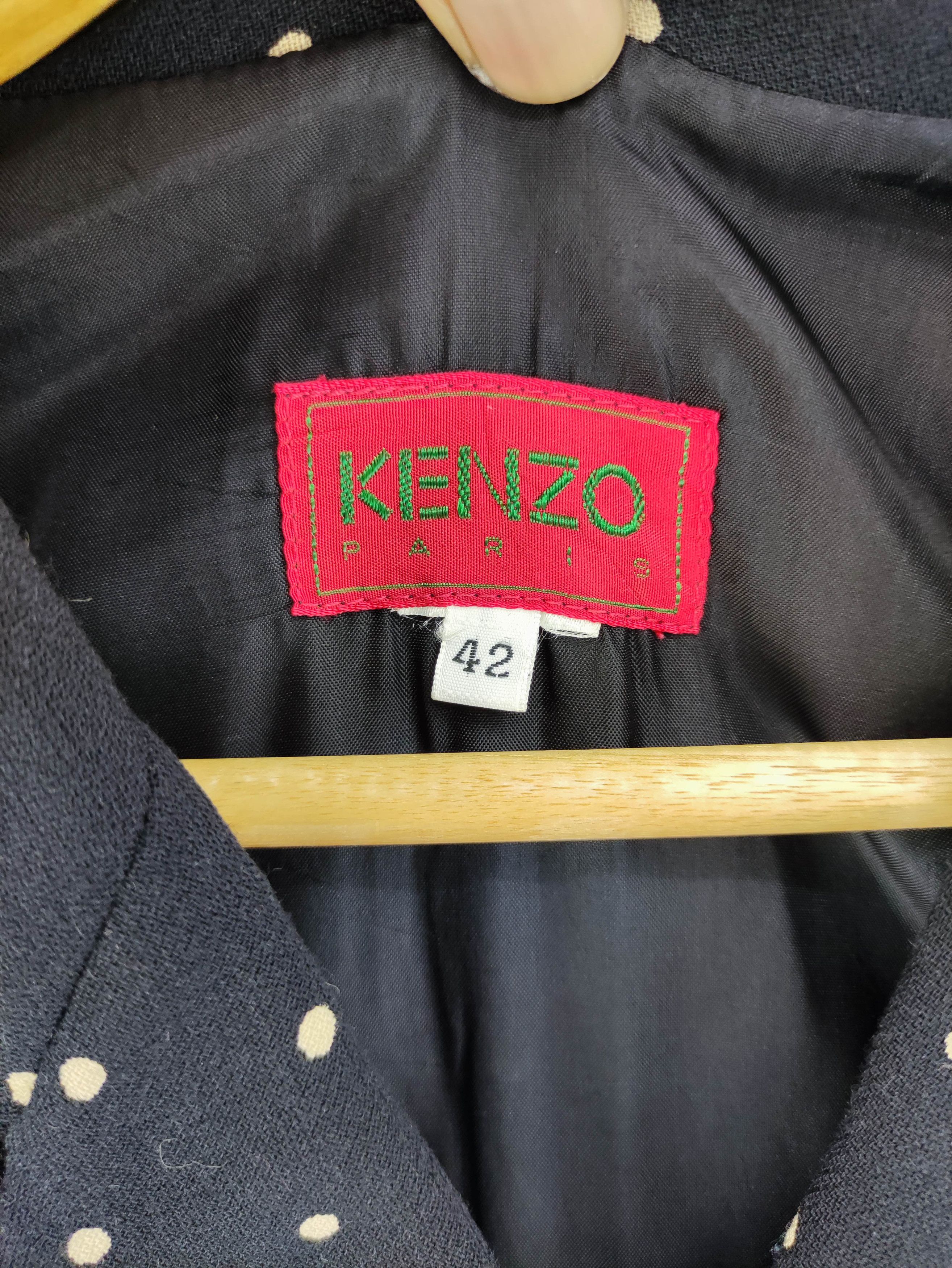 Kenzo Vintage Kenzo Paris Wool Polka Dot Blazer Jacket Size M / US 6-8 / IT 42-44 - 3 Thumbnail