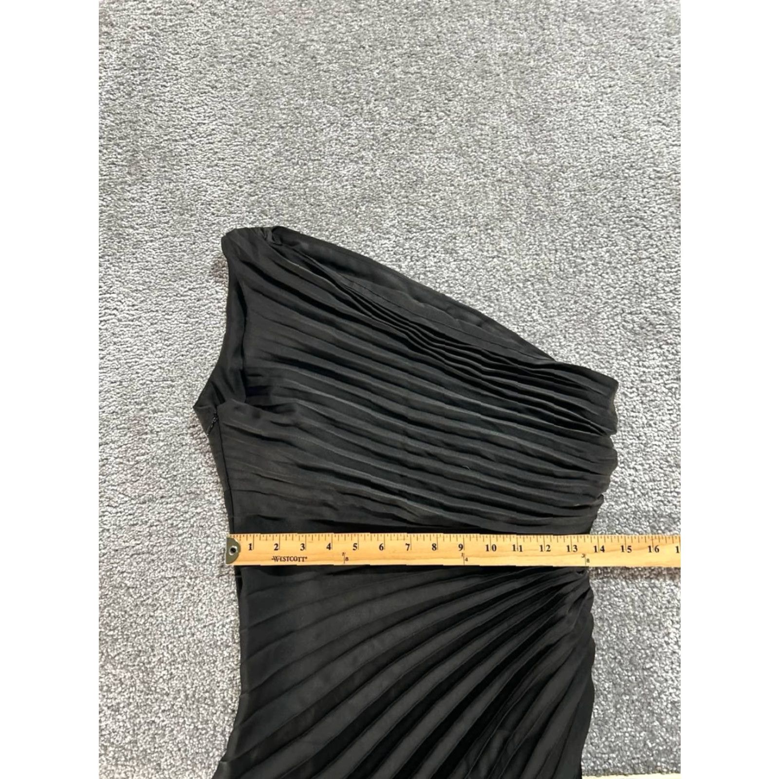 Banana Republic Banana Republic Dress Women 6 Black One Shoulder Pleated Midi Sleeveless Pullover Solid Casual Classic Womens Size M / US 6-8 / IT 42-44 - 5 Thumbnail