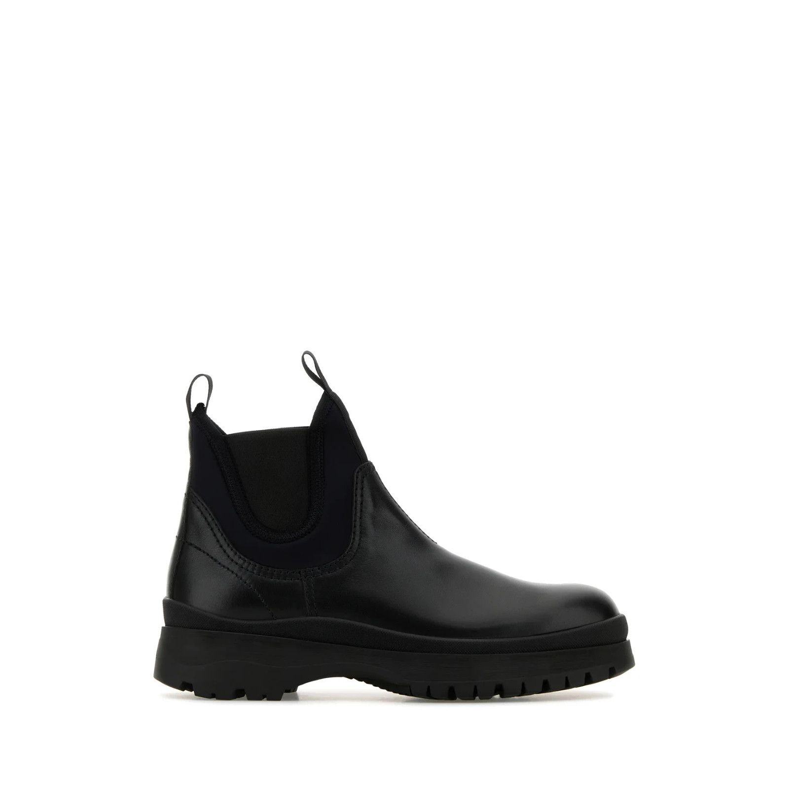 PRADA Black Leather Ankle Boots New And Authentic (Men's siz