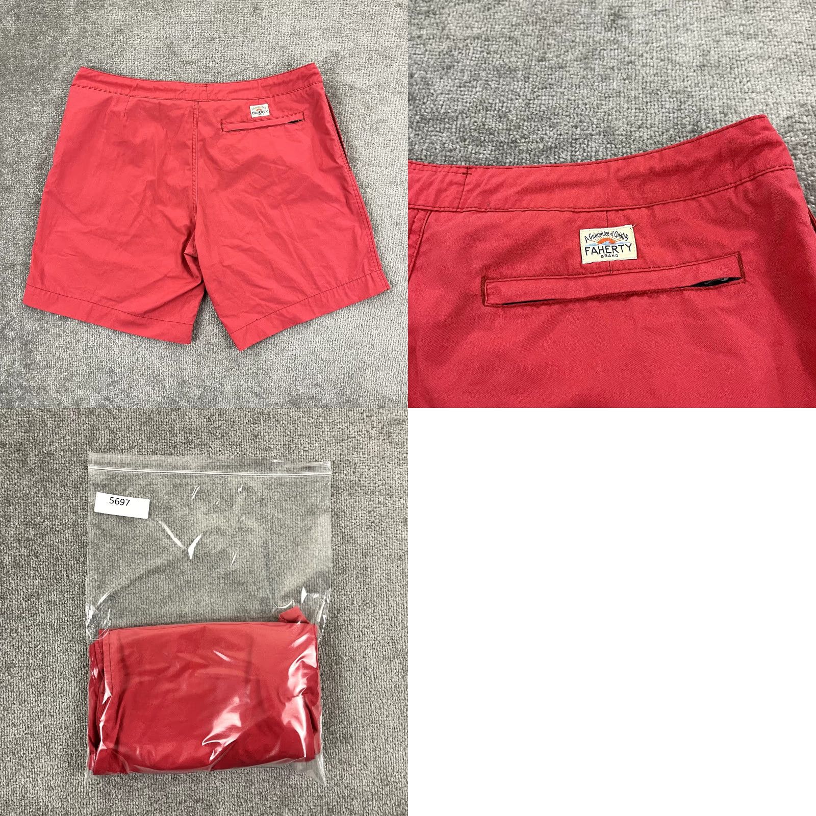 Faherty Faherty Shorts Men Adult 38 Red ALL DAY Golf Beach Preppy Drawstring 5-Pocket Chino Mens Size US 38 / EU 54 - 8 Thumbnail