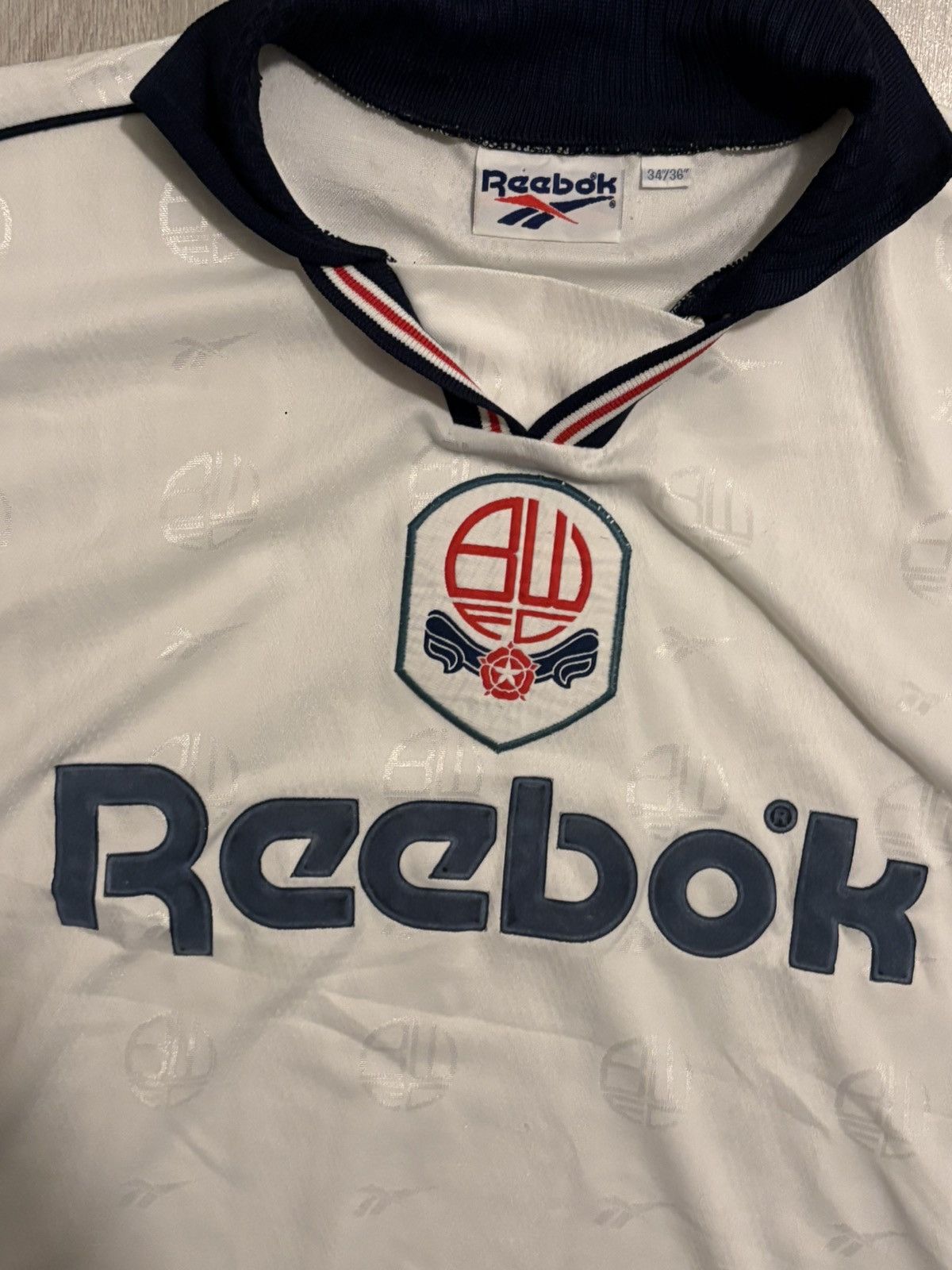Reebok Vintage Bolton Wanderers Reebok 1996 Home Jersey Football Size US XXS / EU 40 - 4 Thumbnail