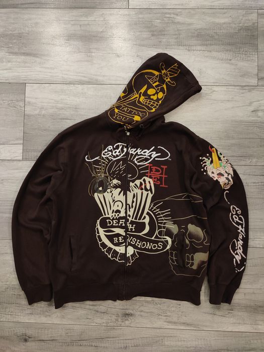 Ed Hardy Ed hardy zip up hoodie | Grailed