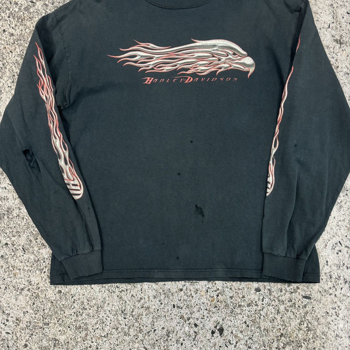 Harley Davidson Harley Thrashed Faded Distressed Shirt ERD Grunge Chrome Size US L / EU 52-54 / 3 - 9 Thumbnail
